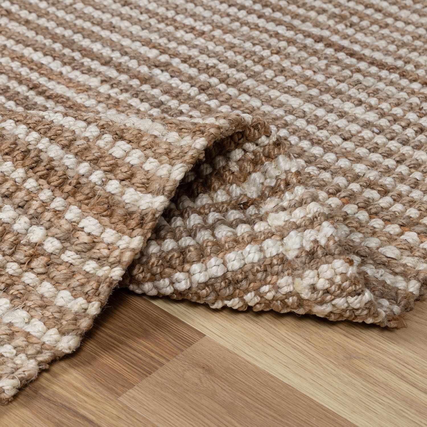 Ambel Tan Camel Jute Area Rug - Image 6