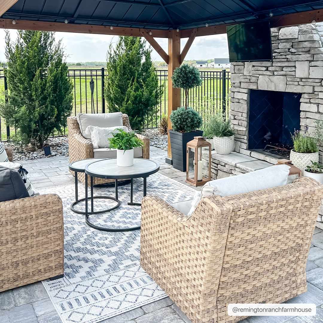 Kabala Dark Blue Area Rug - Clearance - Image 3