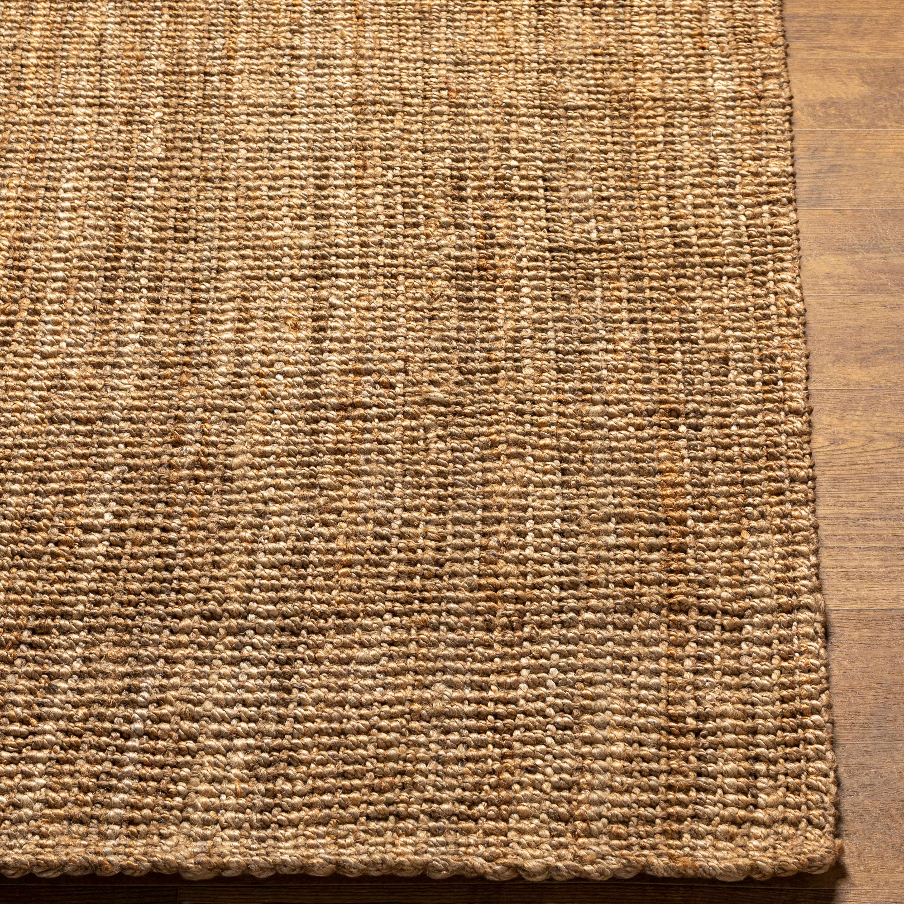 Ambel Chocolate Brown Camel Jute Area Rug - Image 3