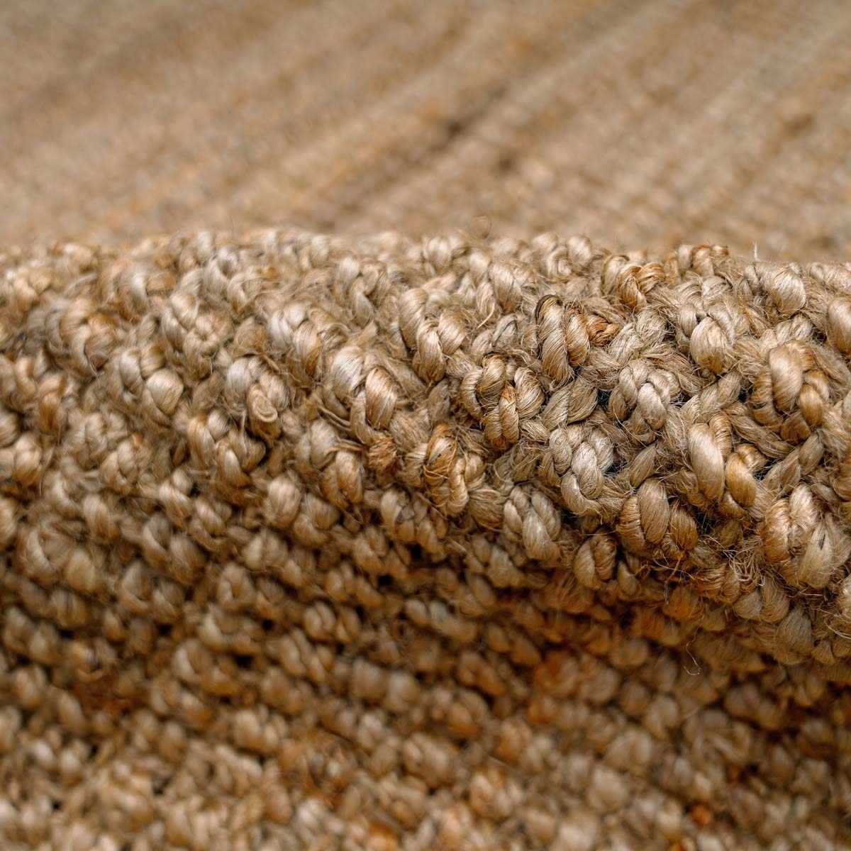 Ambel Chocolate Brown Camel Jute Area Rug - Image 6