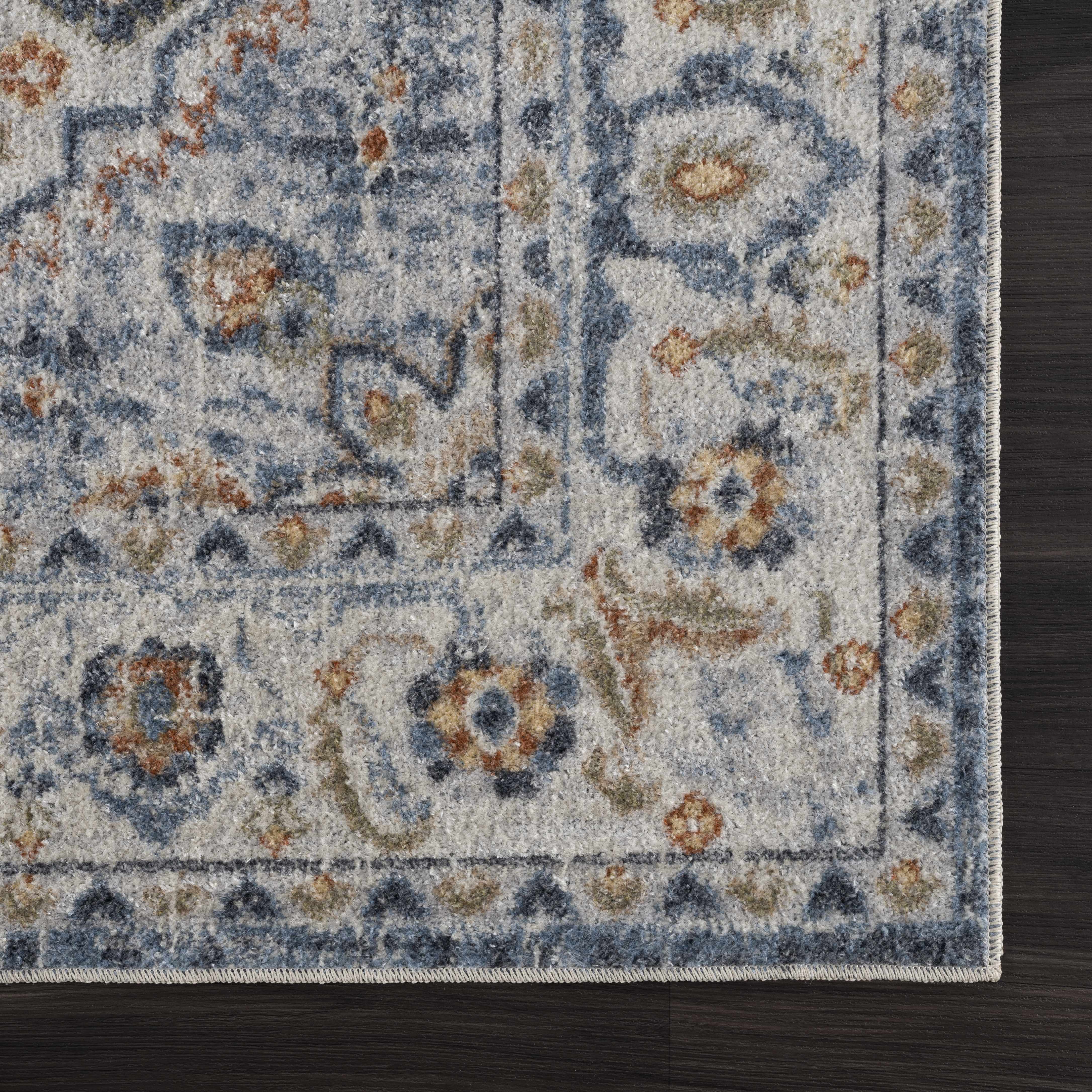 Hiti Cream&Blue Washable Rug - Clearance - Image 7