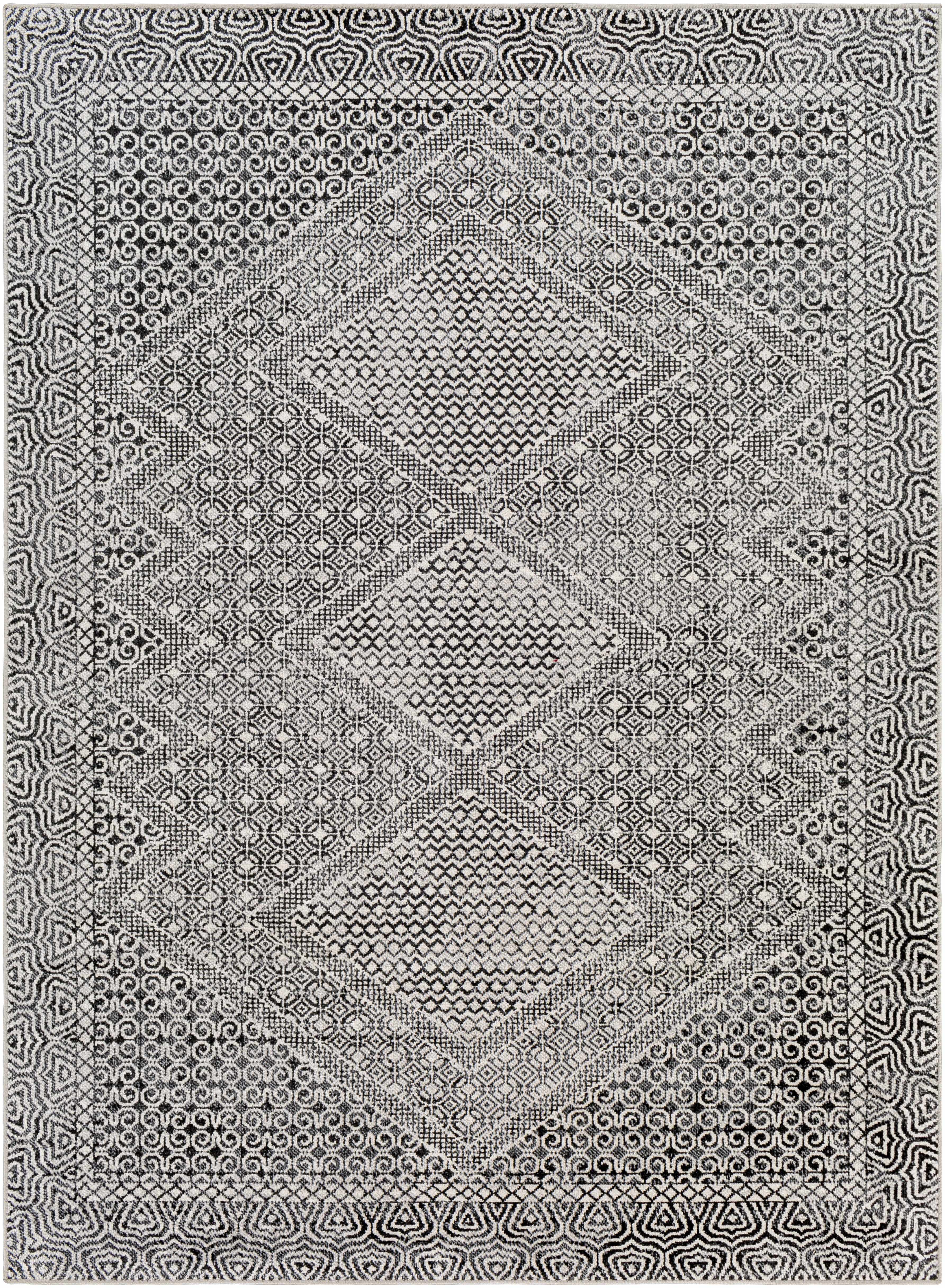 Coledale Black & White Washable Rug - Clearance - Image 12