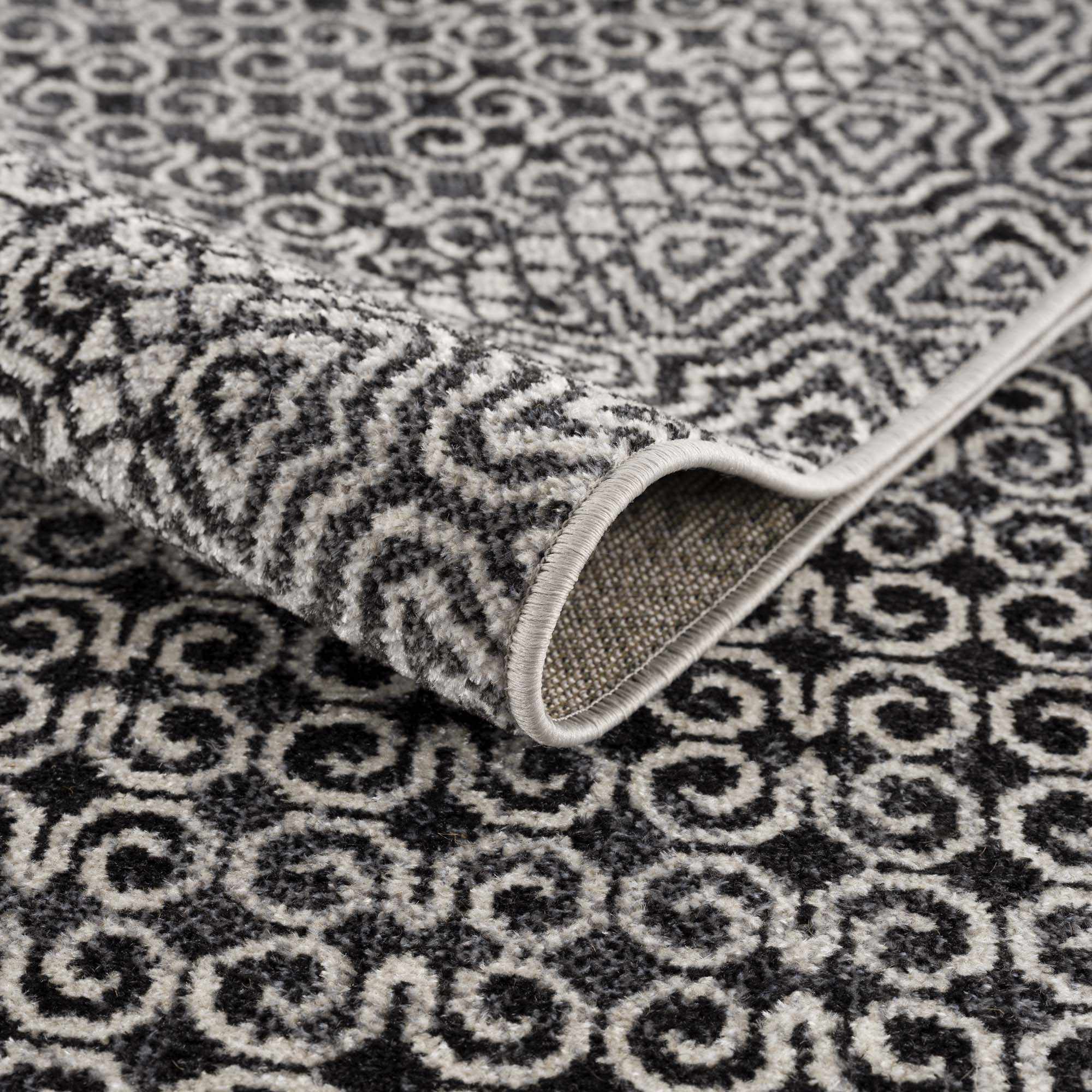 Coledale Black & White Washable Rug - Clearance - Image 8