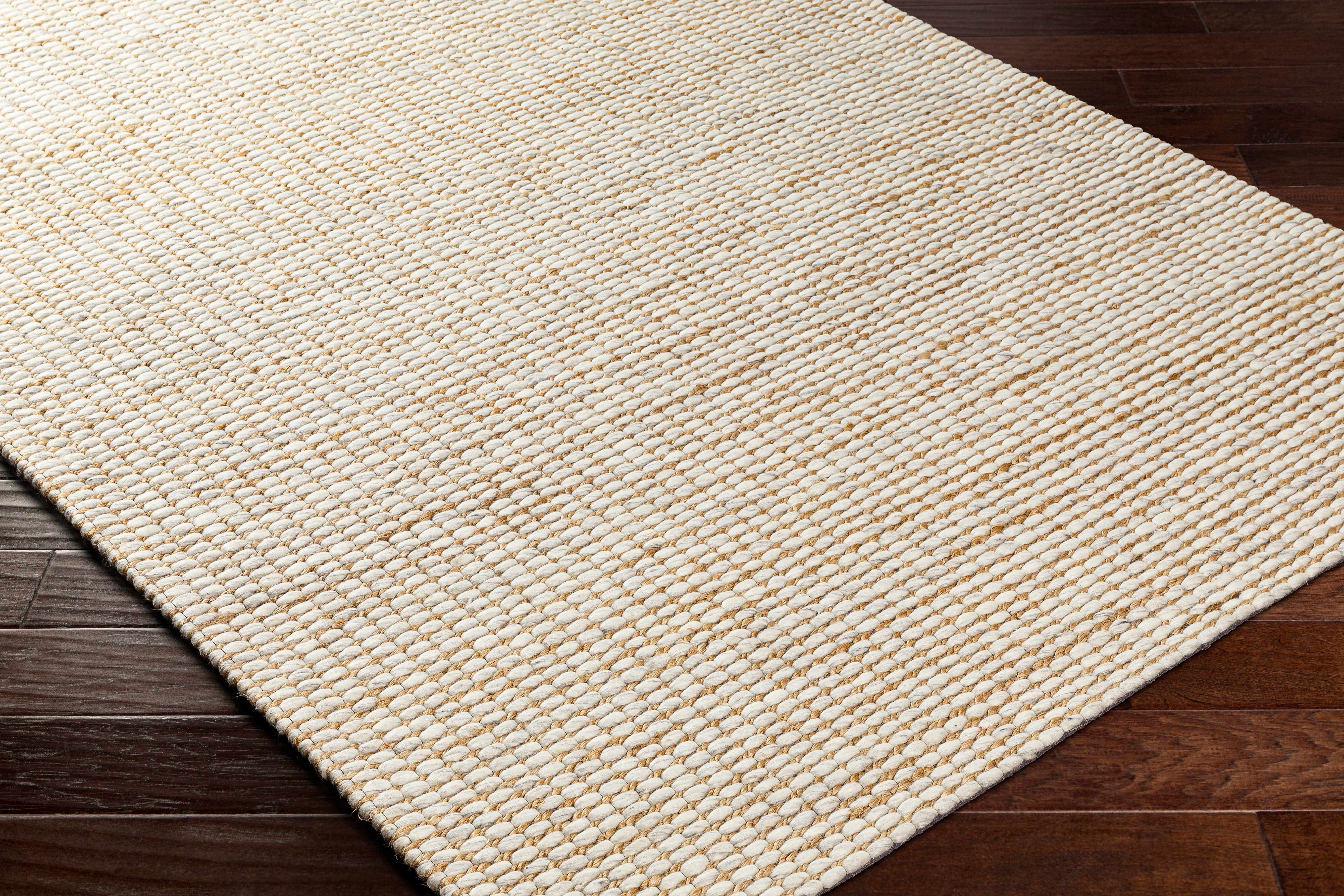 Riki Cream Jute-Wool Blend Rug - Image 5