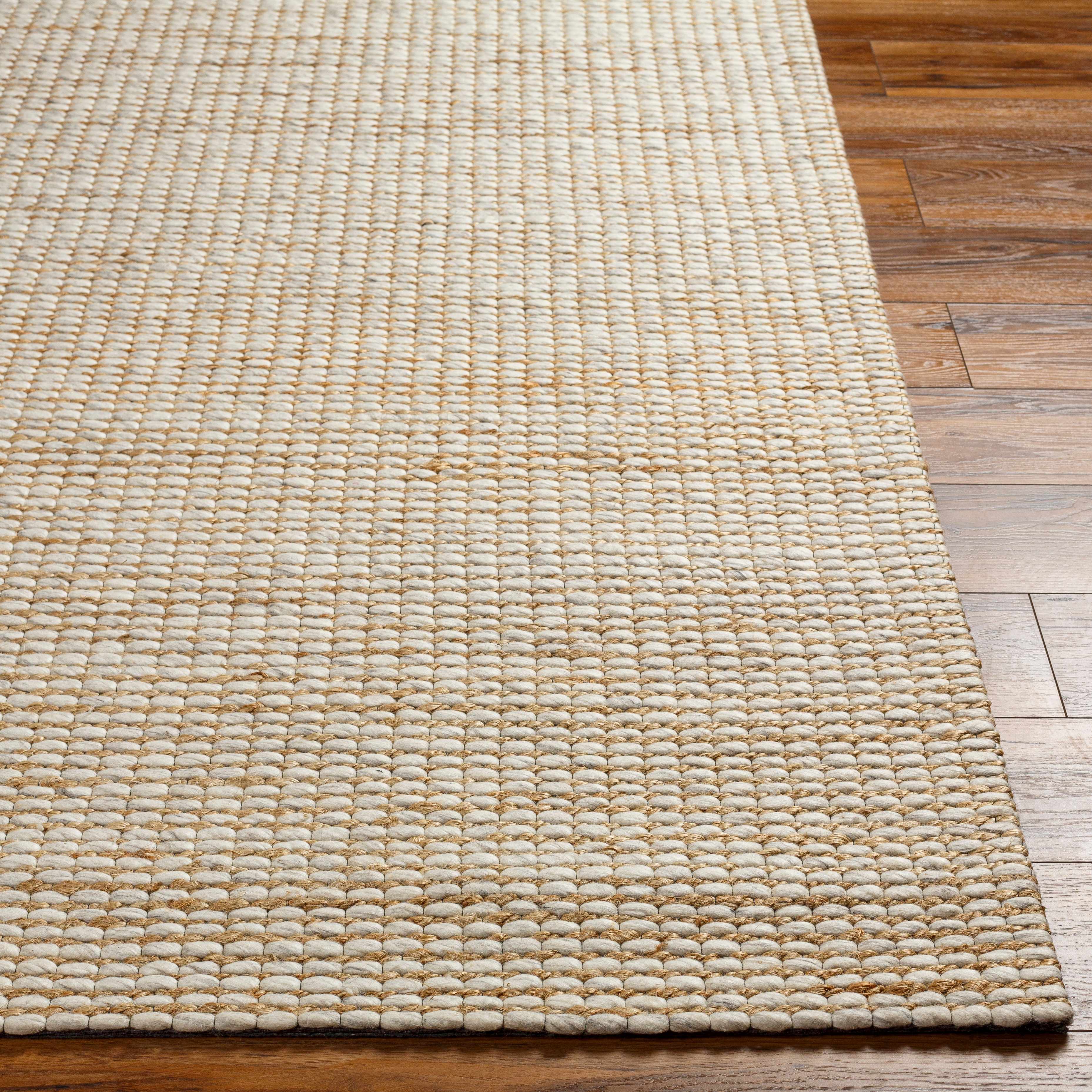 Riki Cream Jute-Wool Blend Rug - Image 8