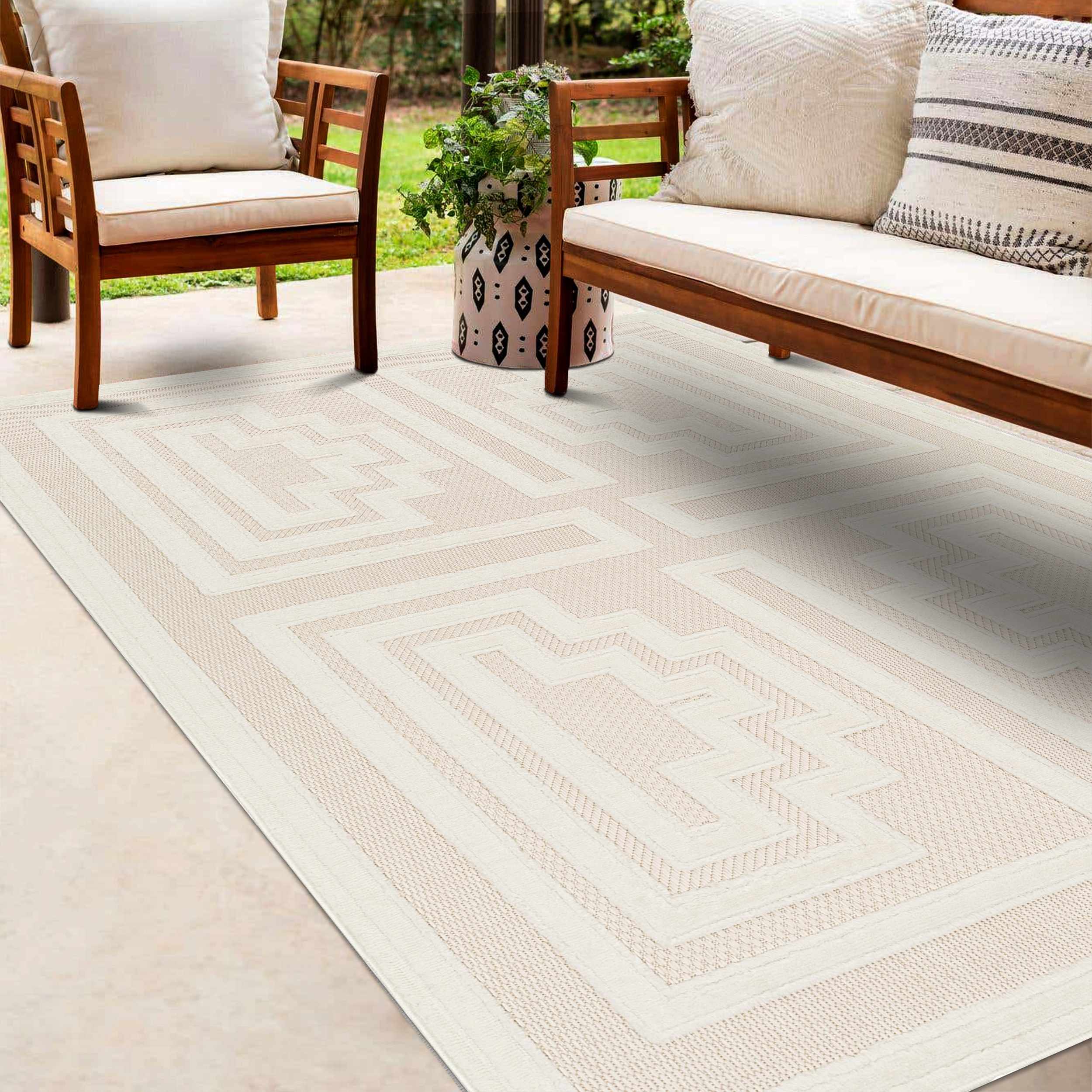 Yves Cream Outdoor Rug - Clearance - Image 3