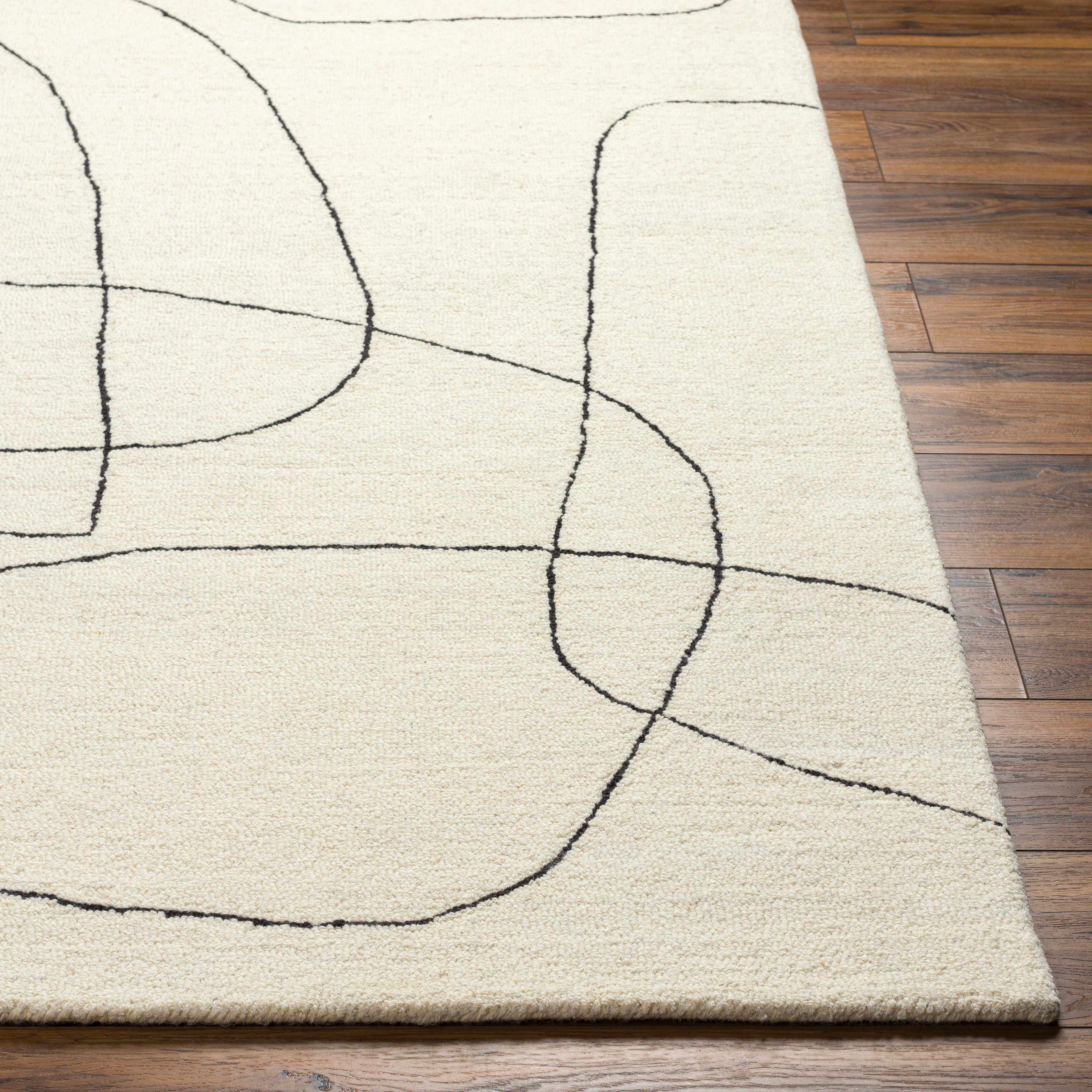Deniz Modern Off-White Wool Rug - Image 3