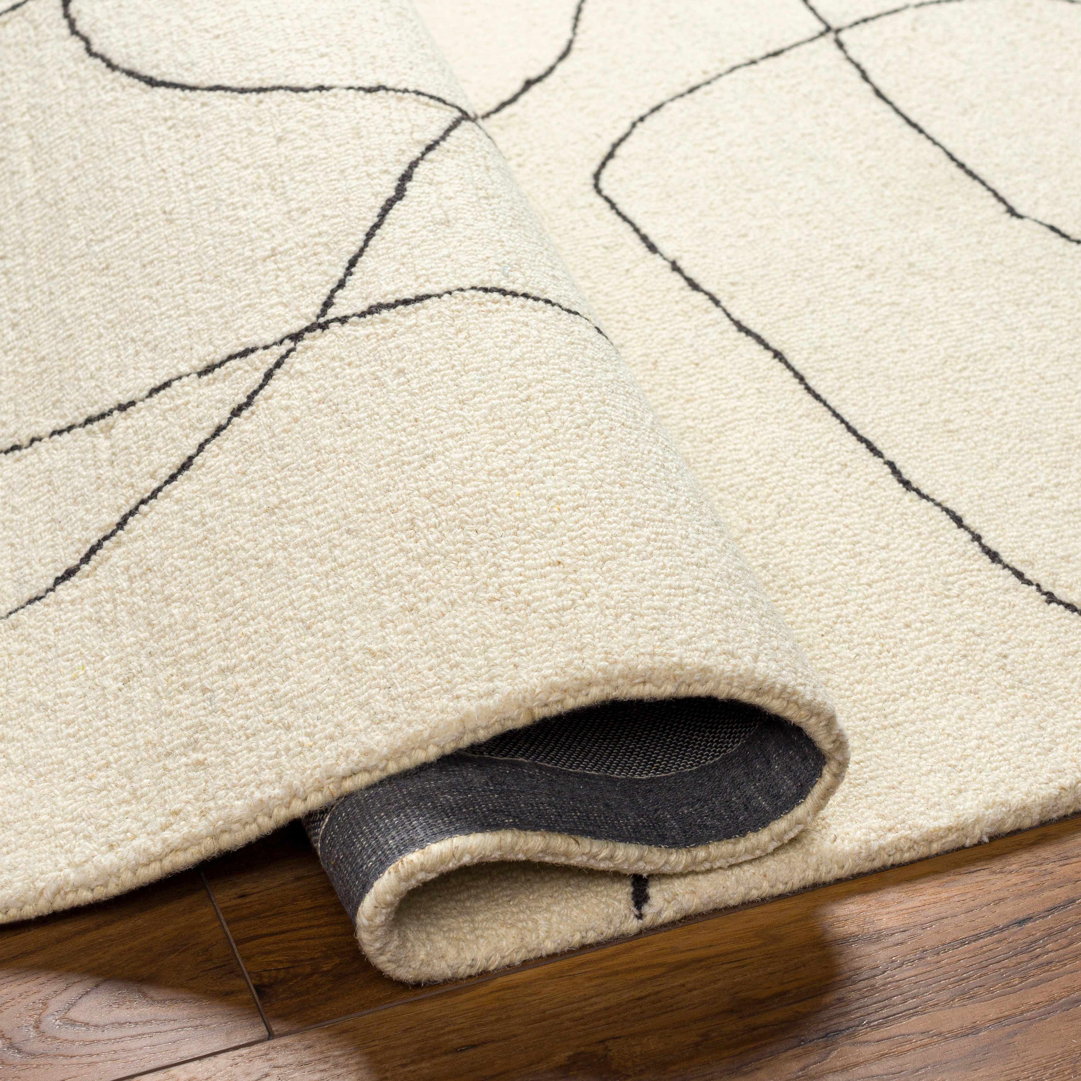 Deniz Modern Off-White Wool Rug - Image 4