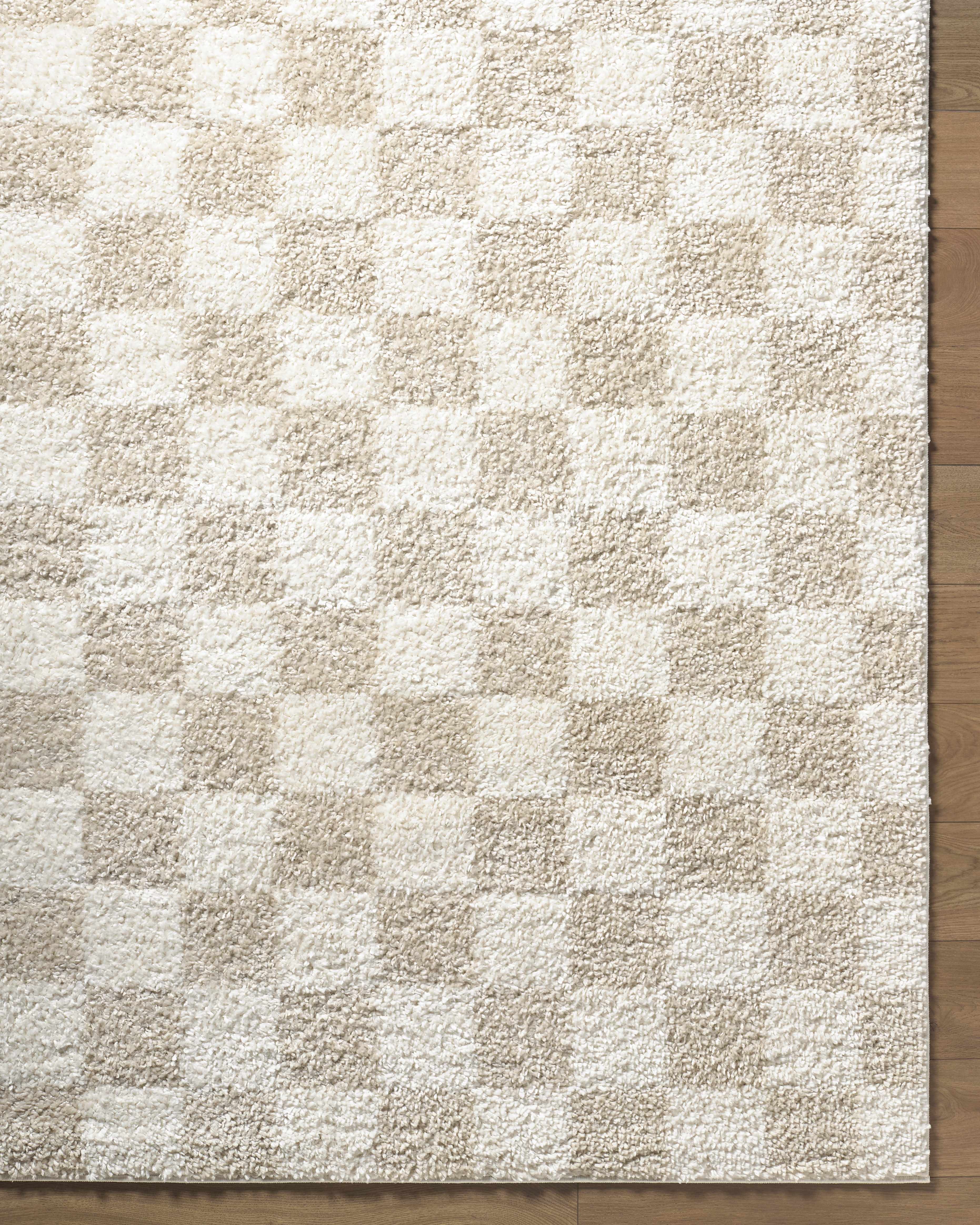 Gridline Off White & Ivory Checkered Area Rug - Image 6