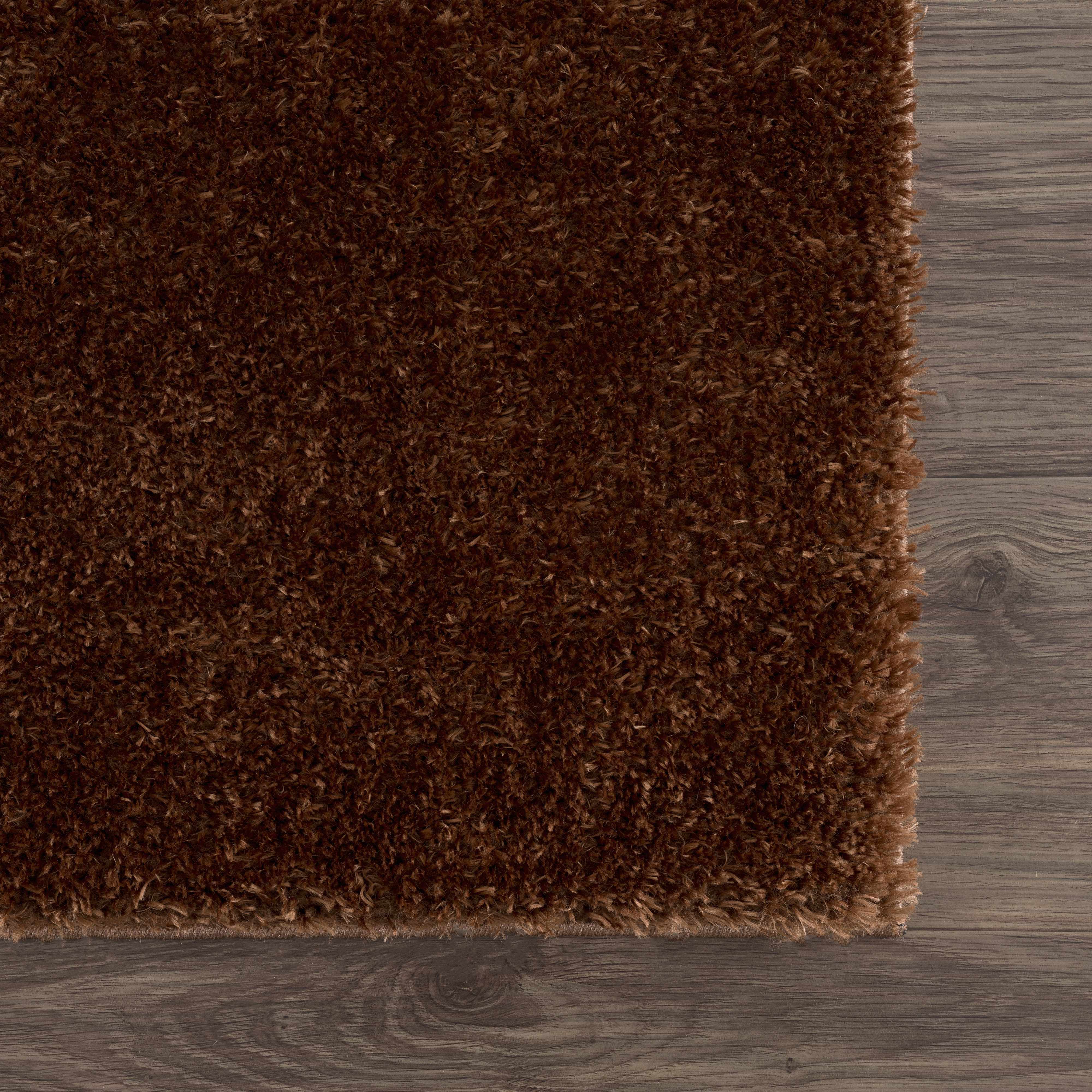 Heavenly Solid Brown Plush Rug - Clearance - Image 10