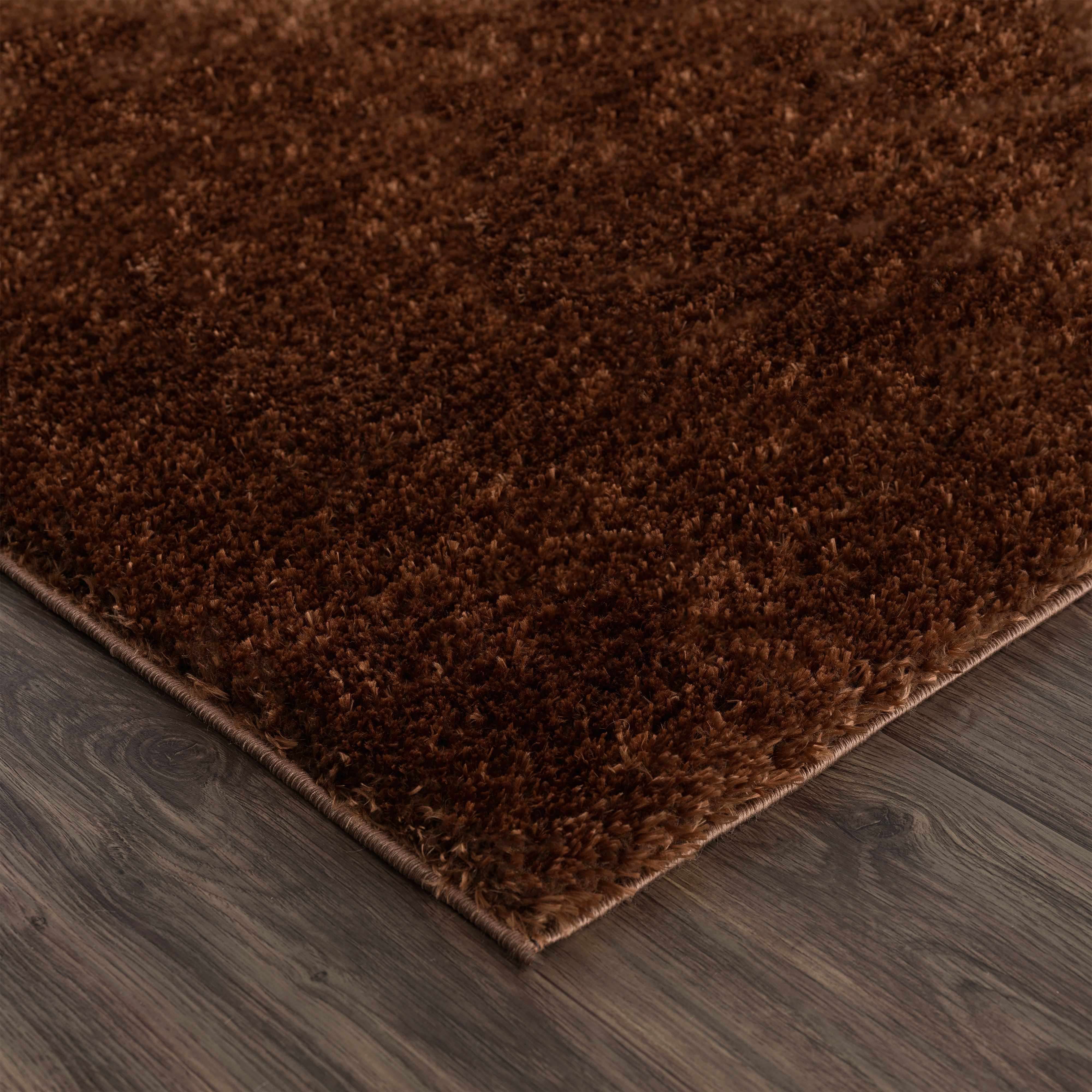 Heavenly Solid Brown Plush Rug - Clearance - Image 5