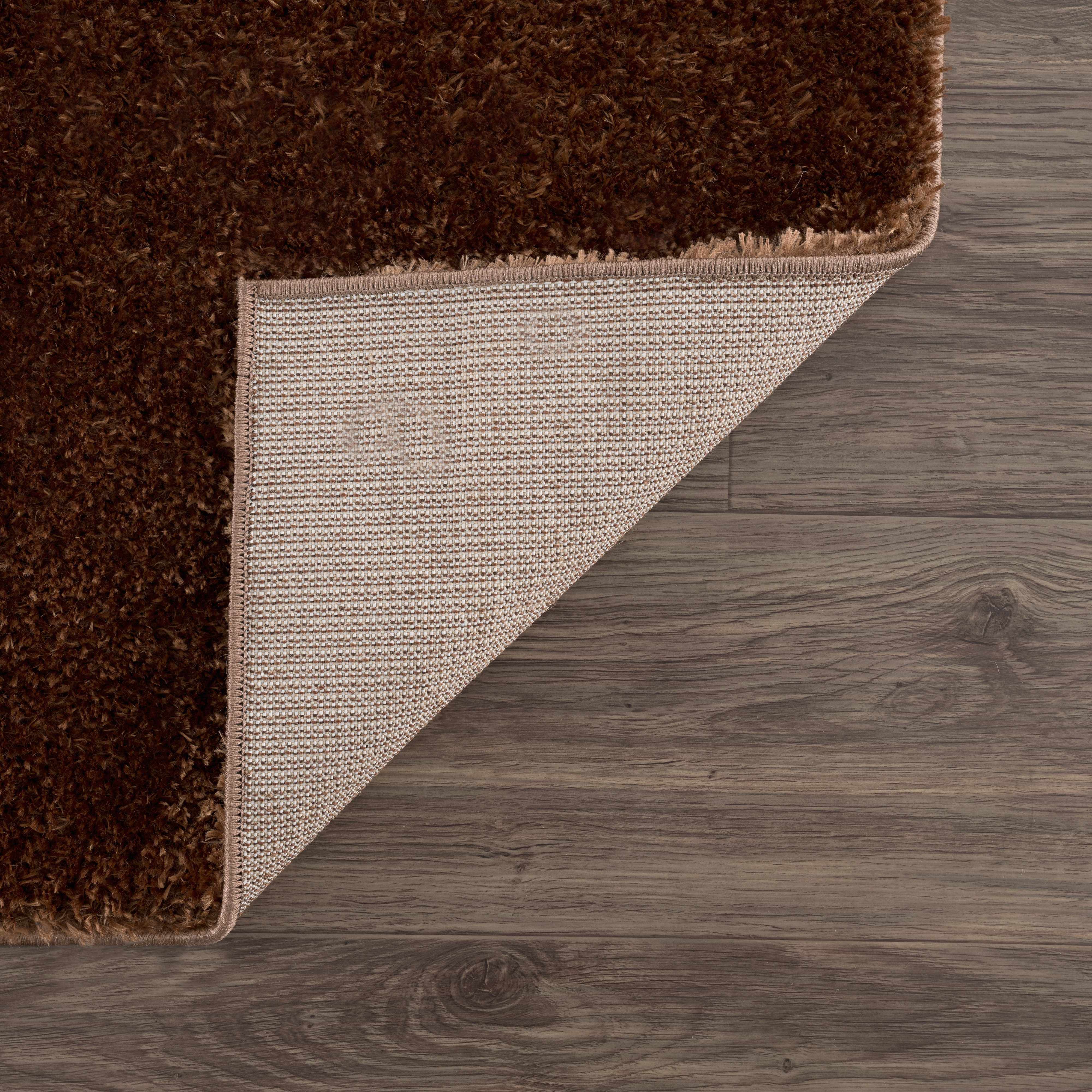Heavenly Solid Brown Plush Rug - Clearance - Image 6