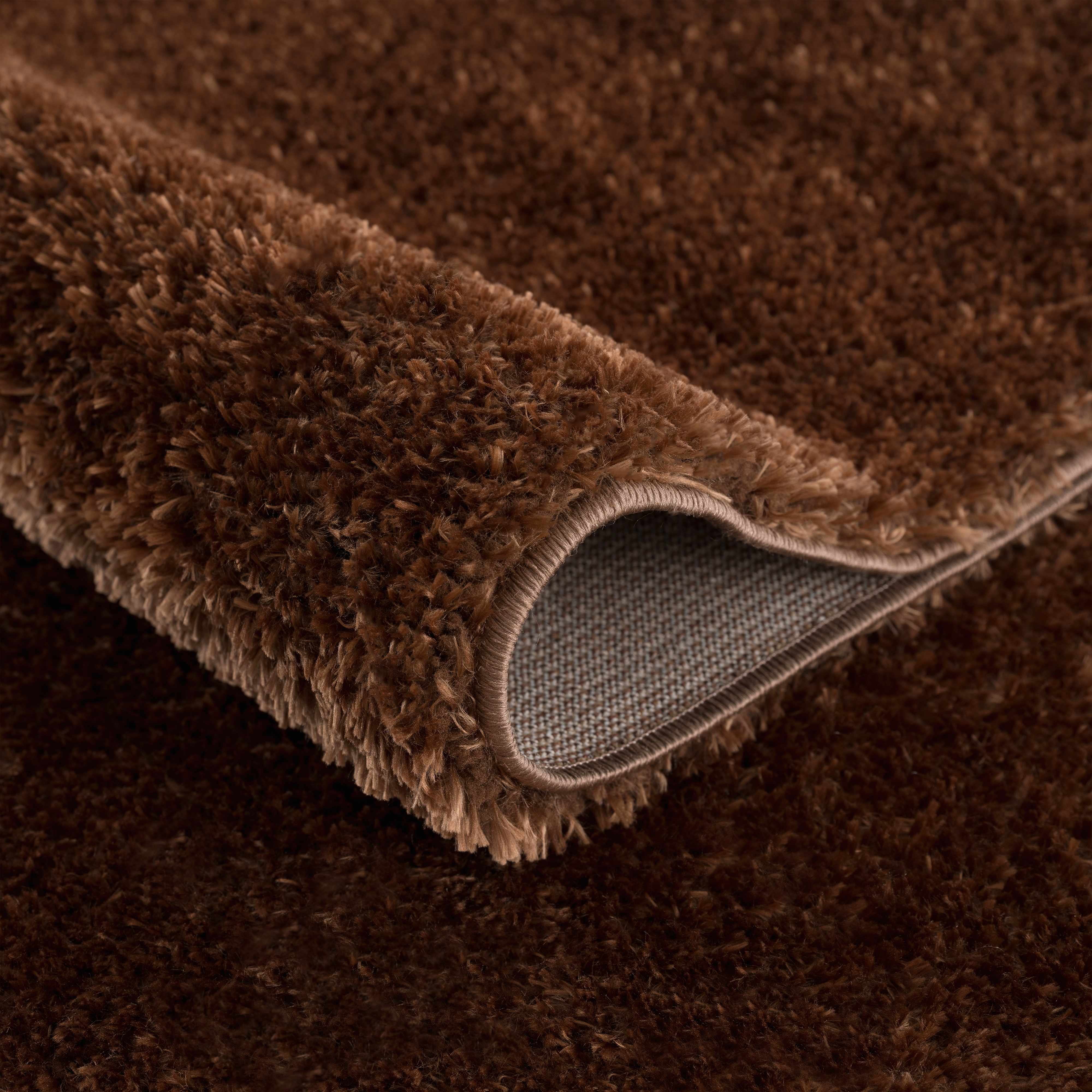Heavenly Solid Brown Plush Rug - Clearance - Image 7