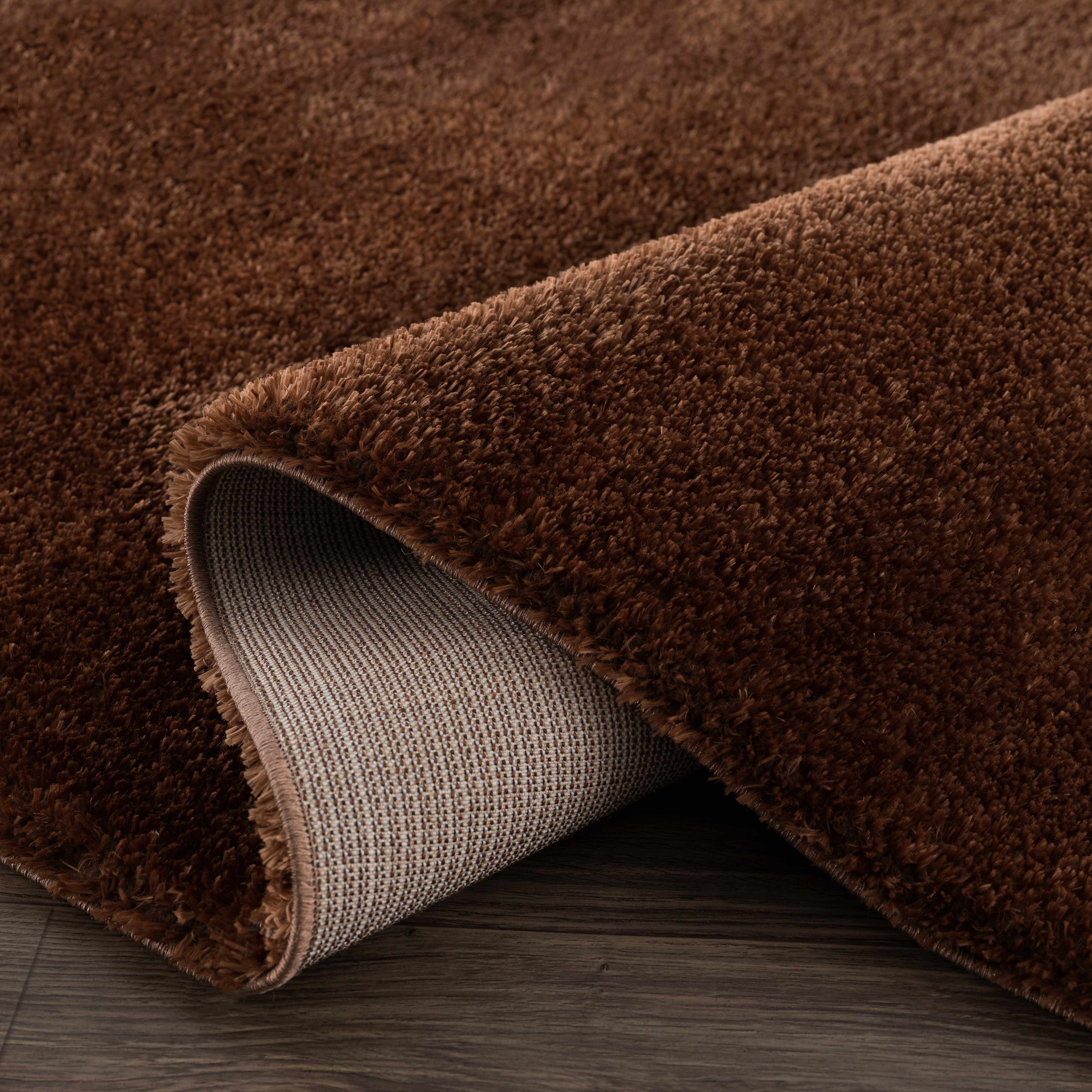 Heavenly Solid Brown Plush Rug - Clearance - Image 8