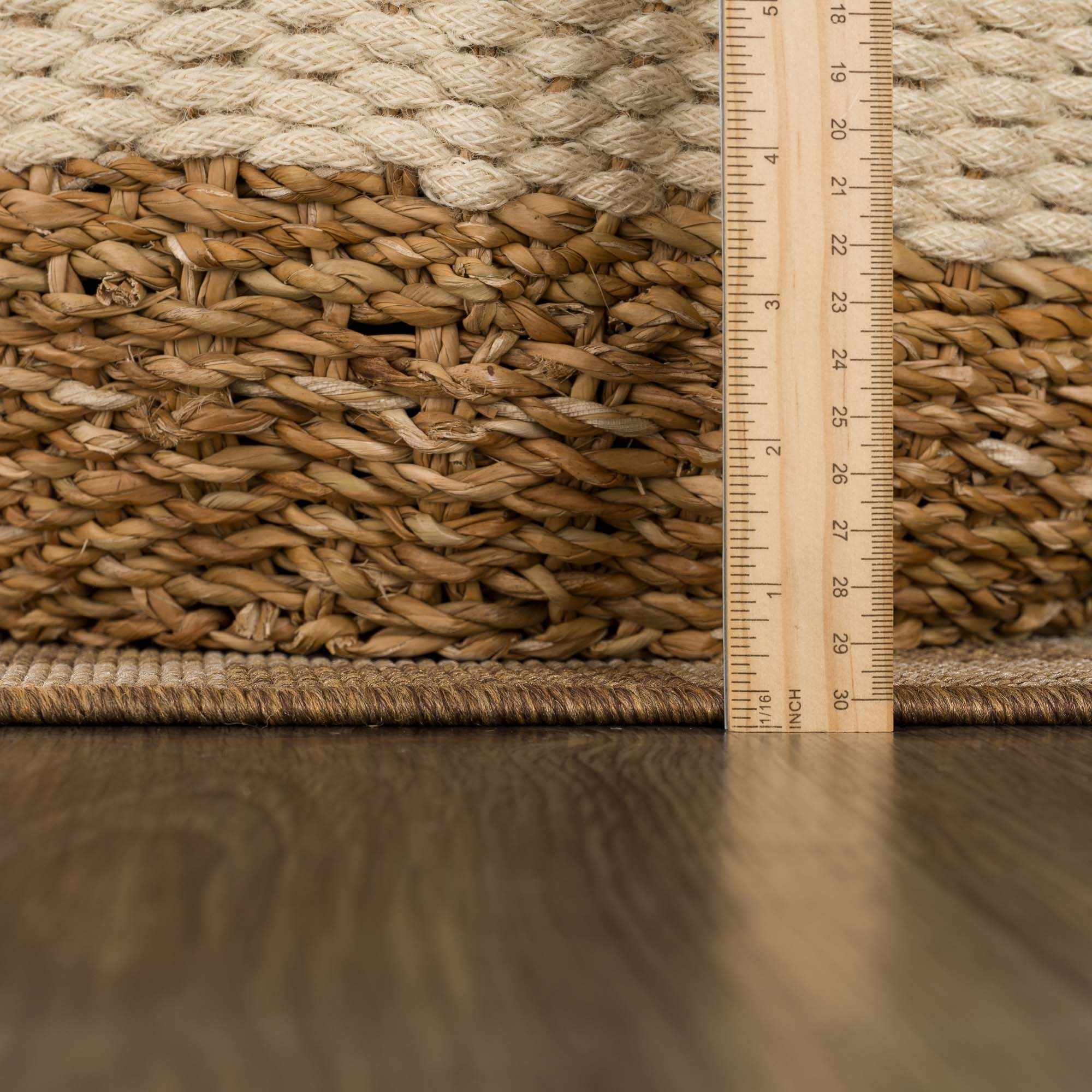 Kuval Checkered Brown Rug - Image 13