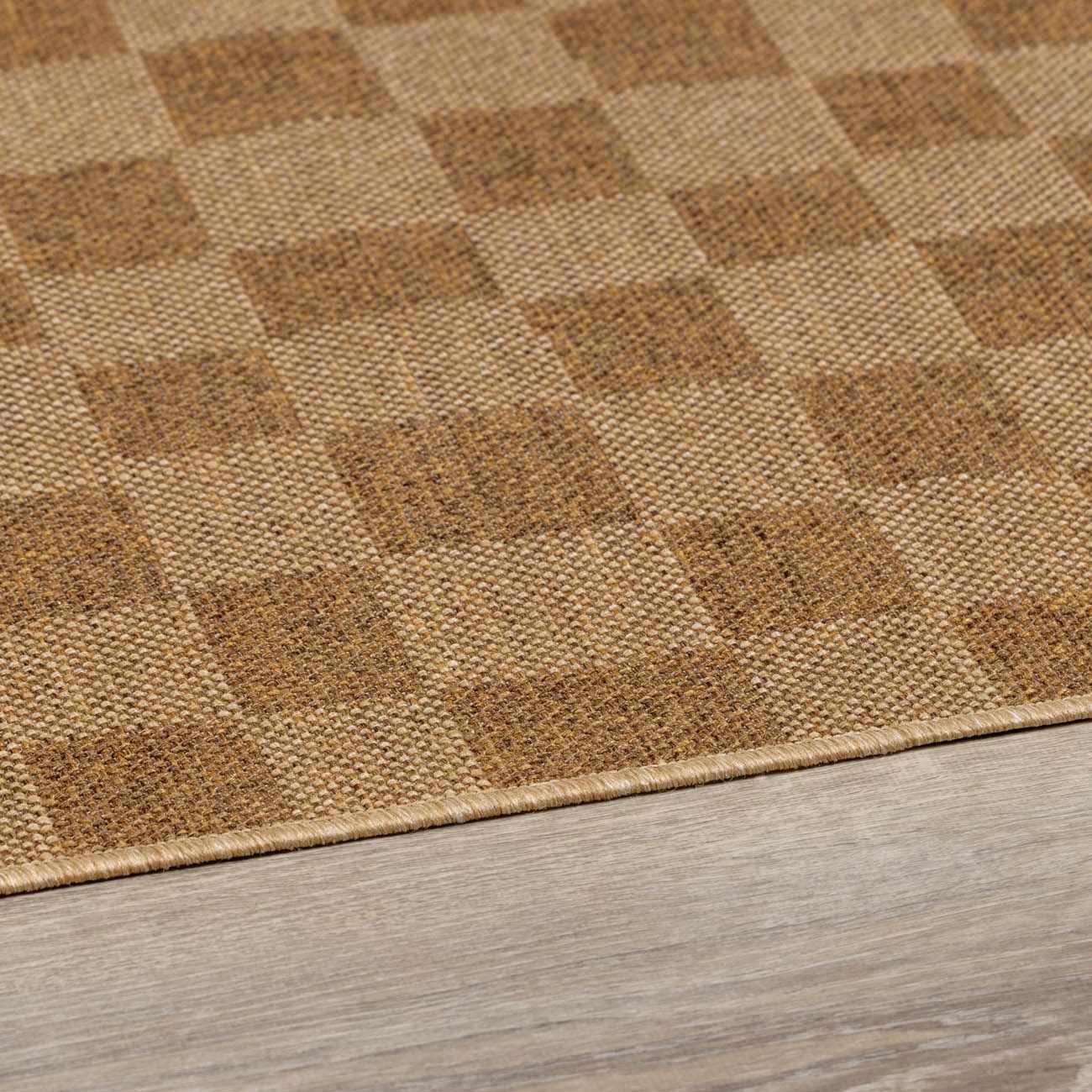 Kuval Checkered Brown Rug - Image 14