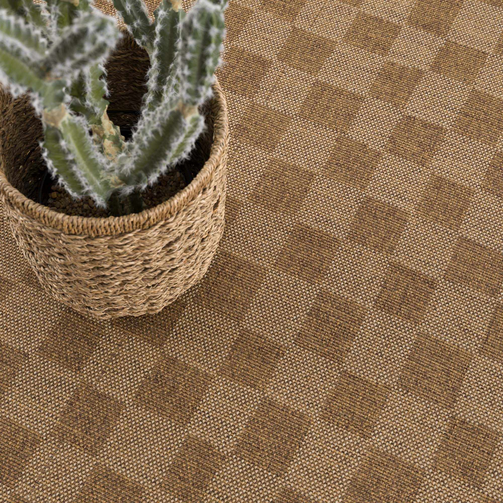 Kuval Checkered Brown Rug - Image 17