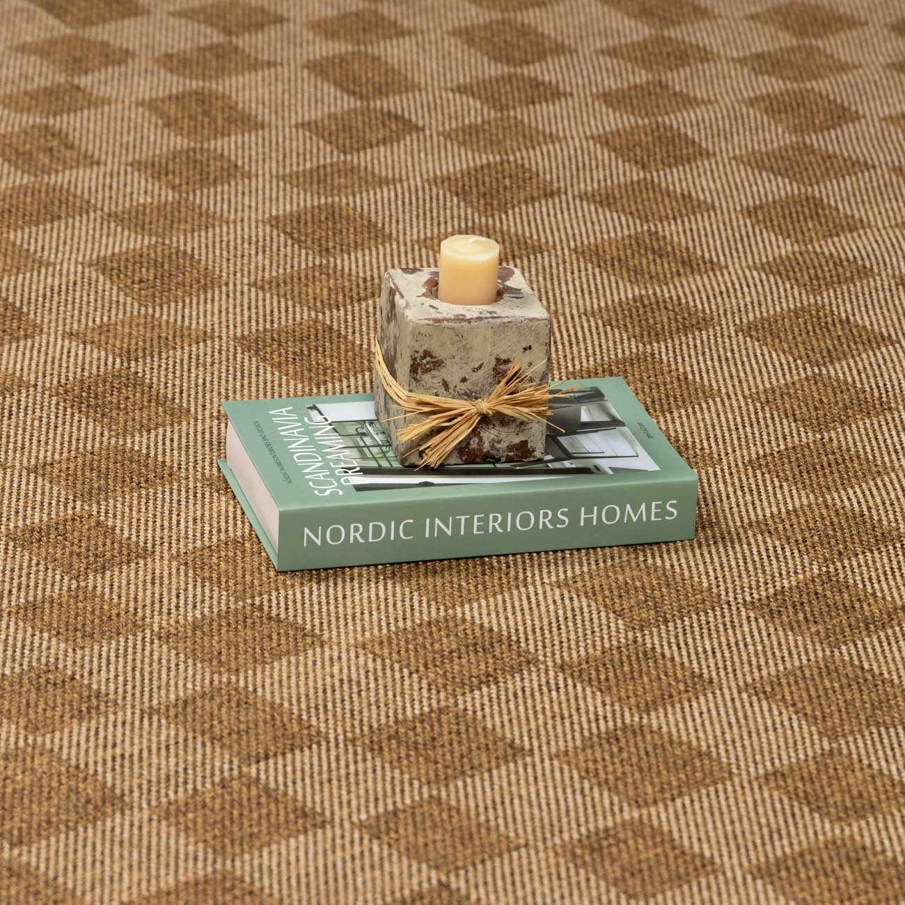 Kuval Checkered Brown Rug - Image 25