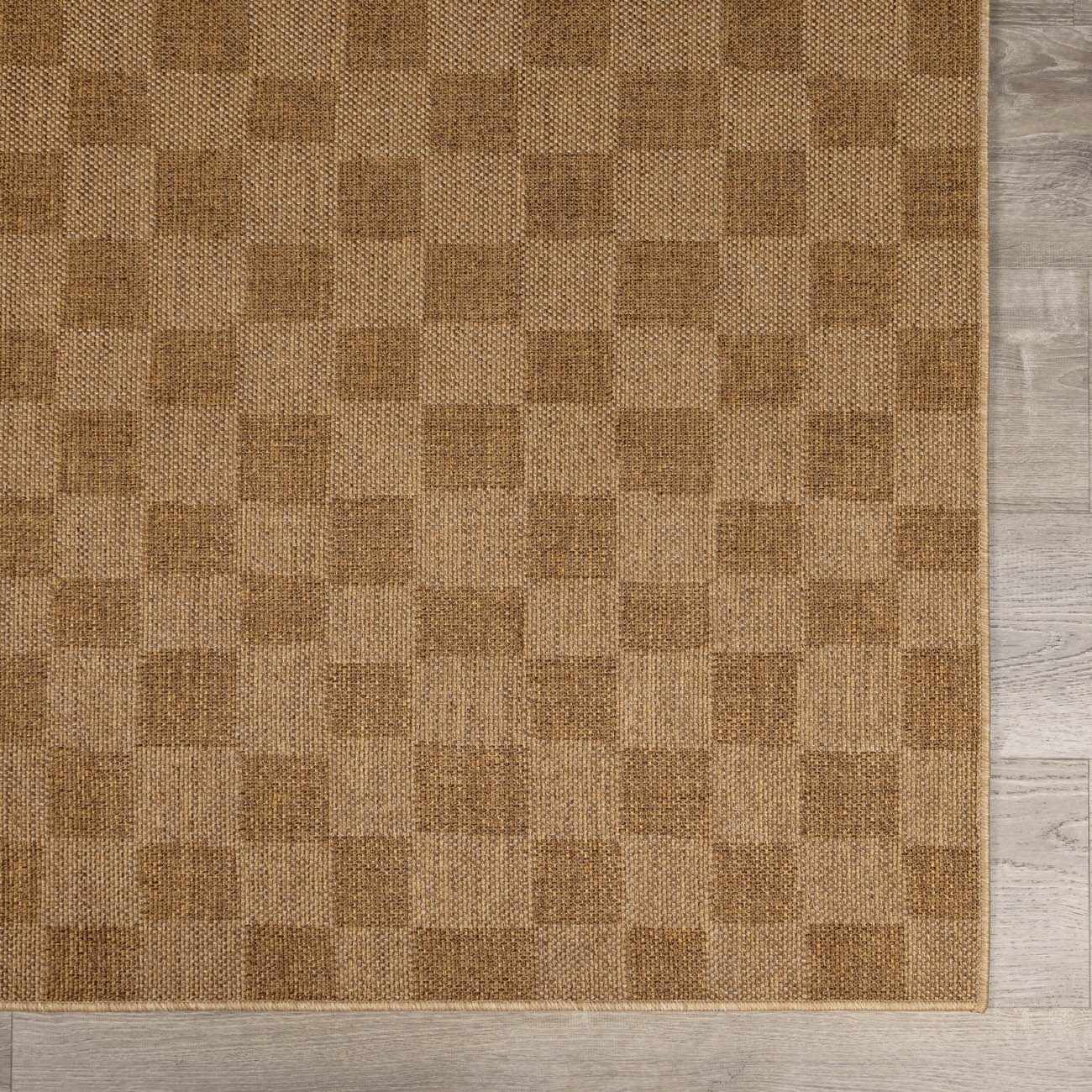Kuval Checkered Brown Rug - Image 26