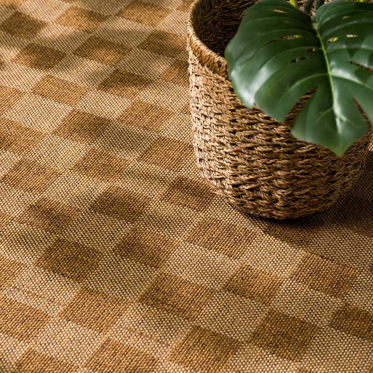 Kuval Checkered Brown Rug - Image 30