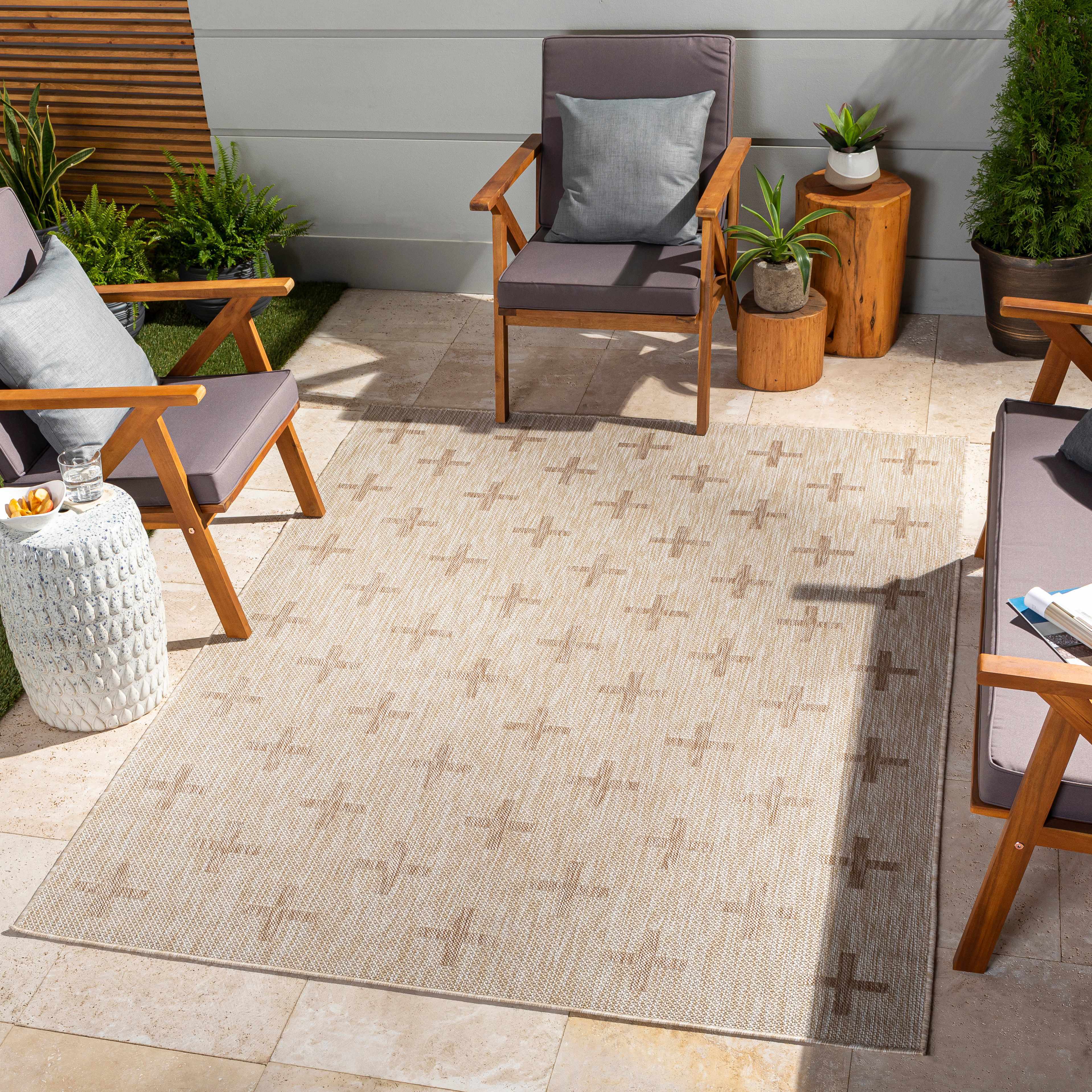 Limbo Beige Outdoor Area Rug - Image 3