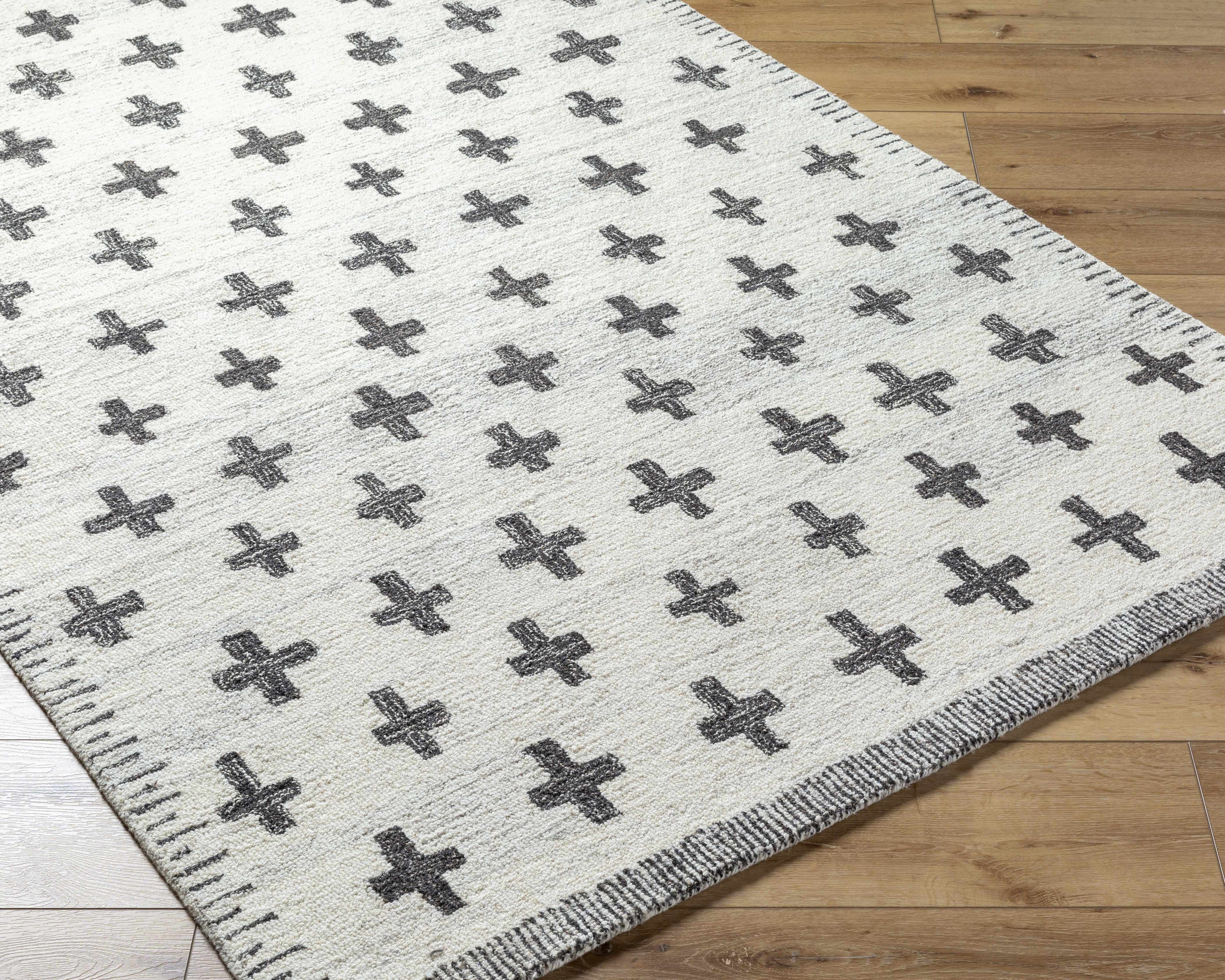 Lotta Light Silver Modern Wool Area Rug - Image 3