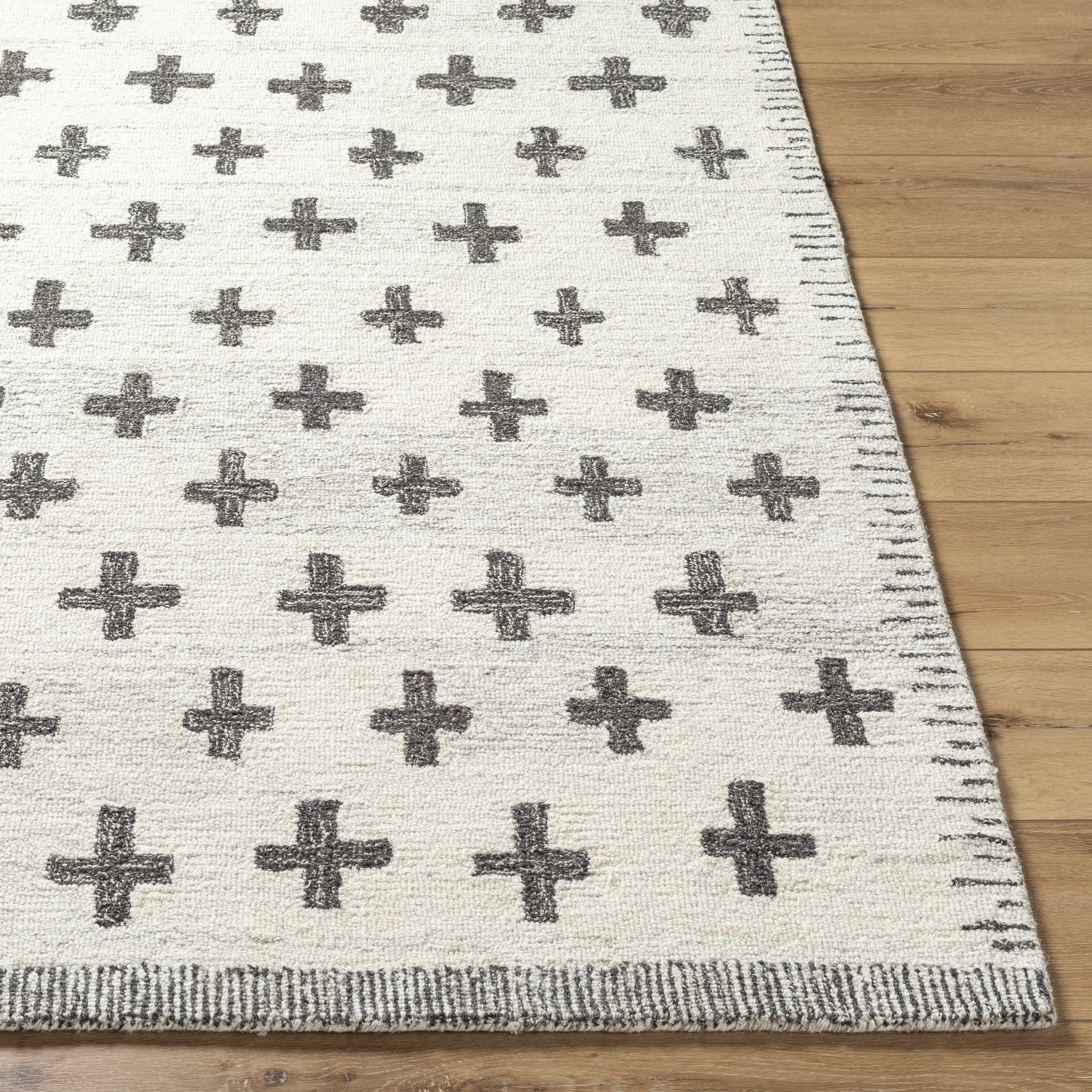Lotta Light Silver Modern Wool Area Rug - Image 4