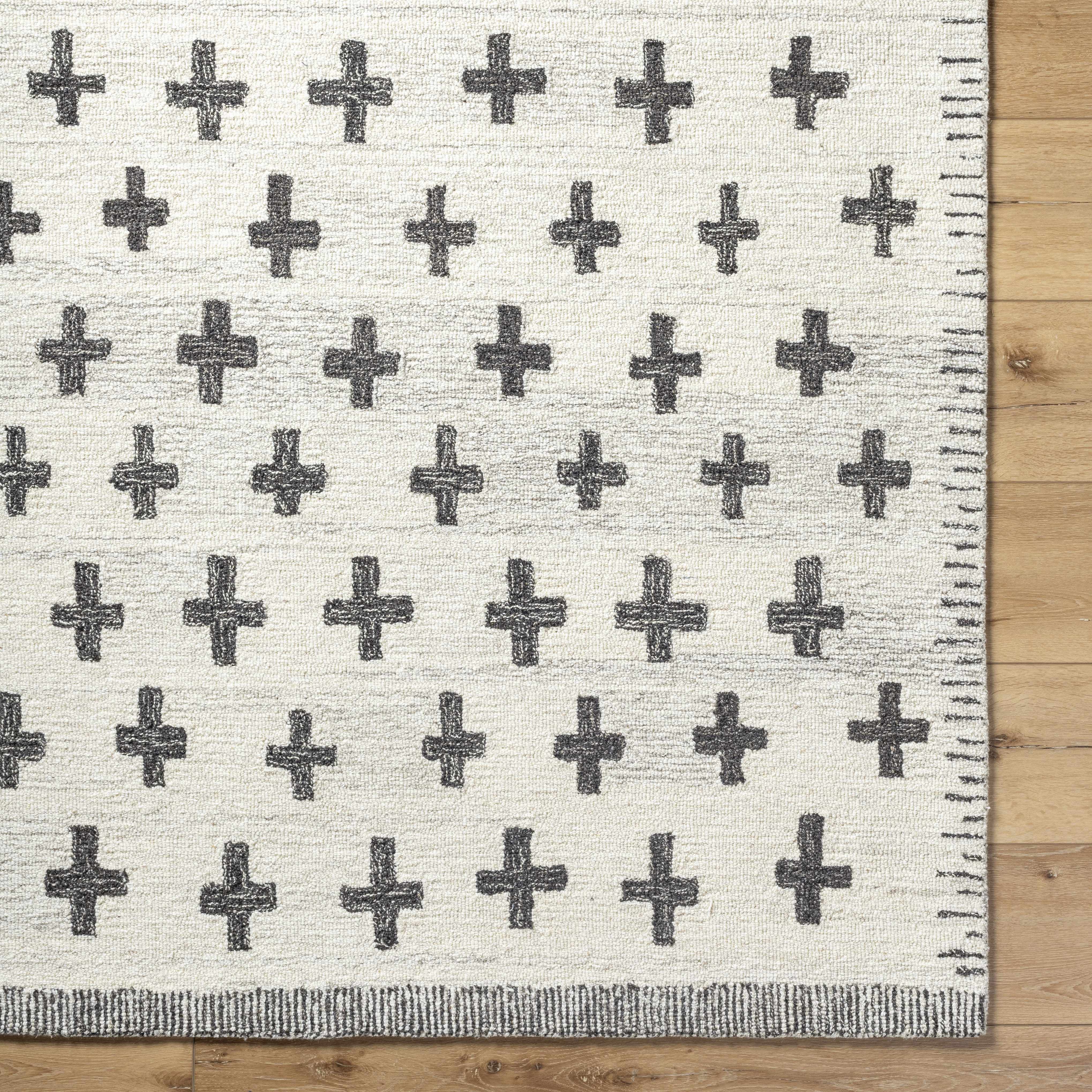 Lotta Light Silver Modern Wool Area Rug - Image 6