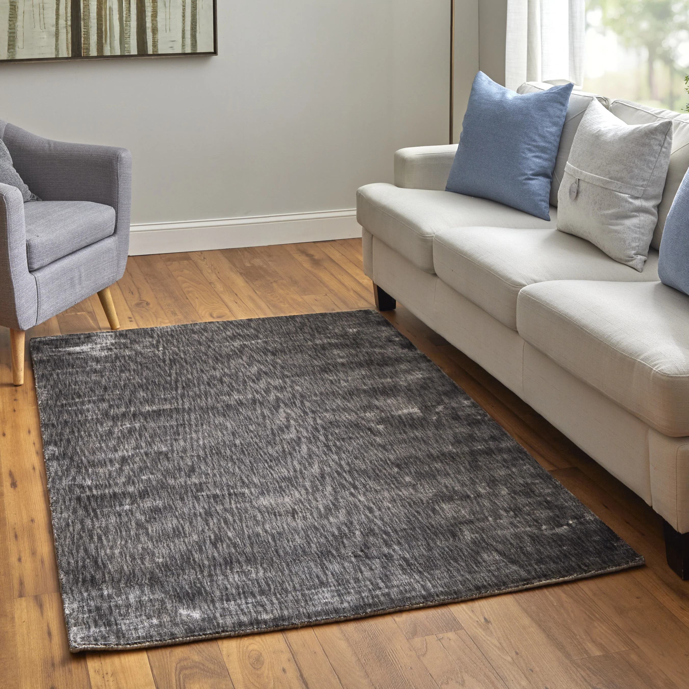 Feizy Marlowe Modern Chevron - Gray/Taupe Area Rug - Clearance - Image 3