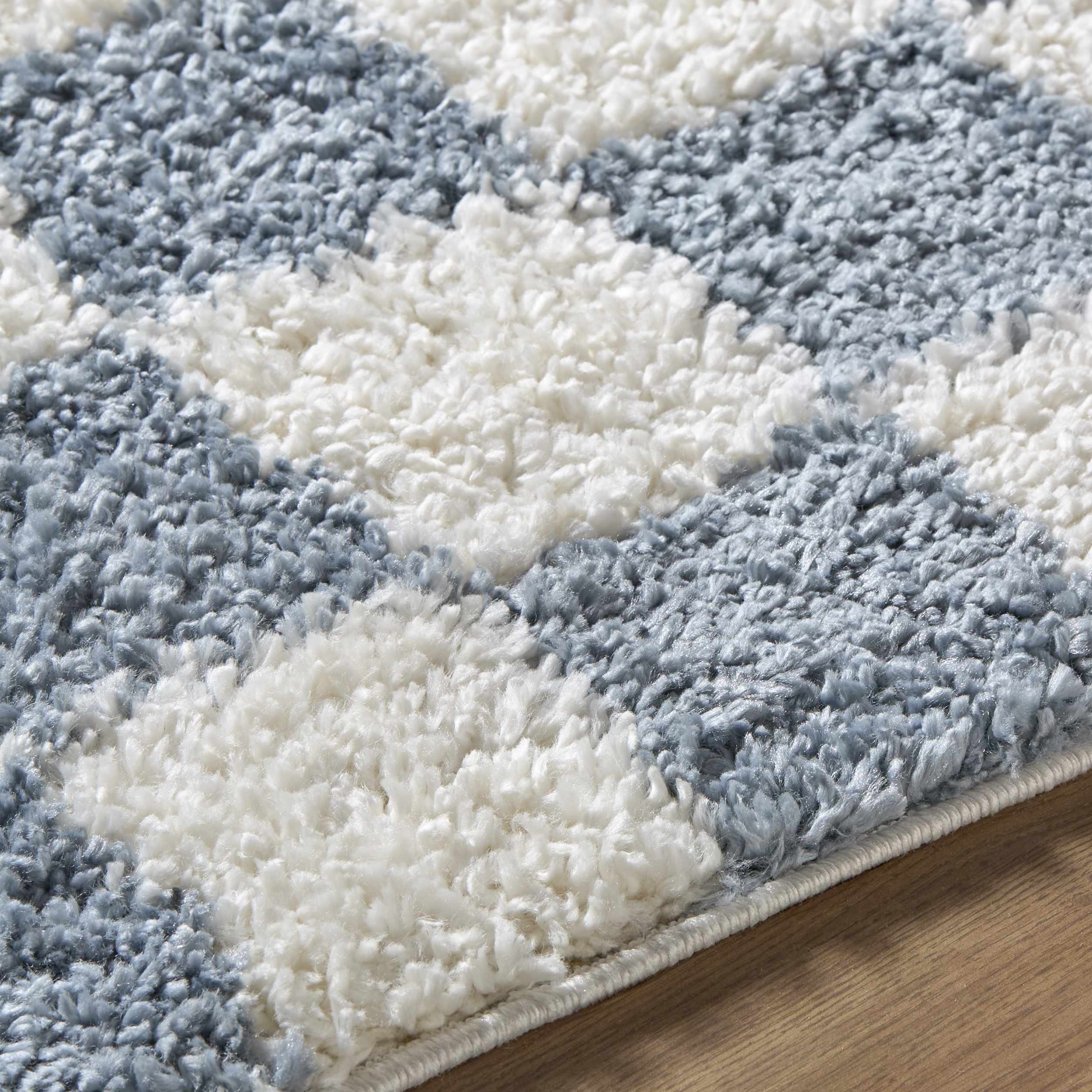 Gridline Gray & Ivory Checkered Area Rug - Image 5