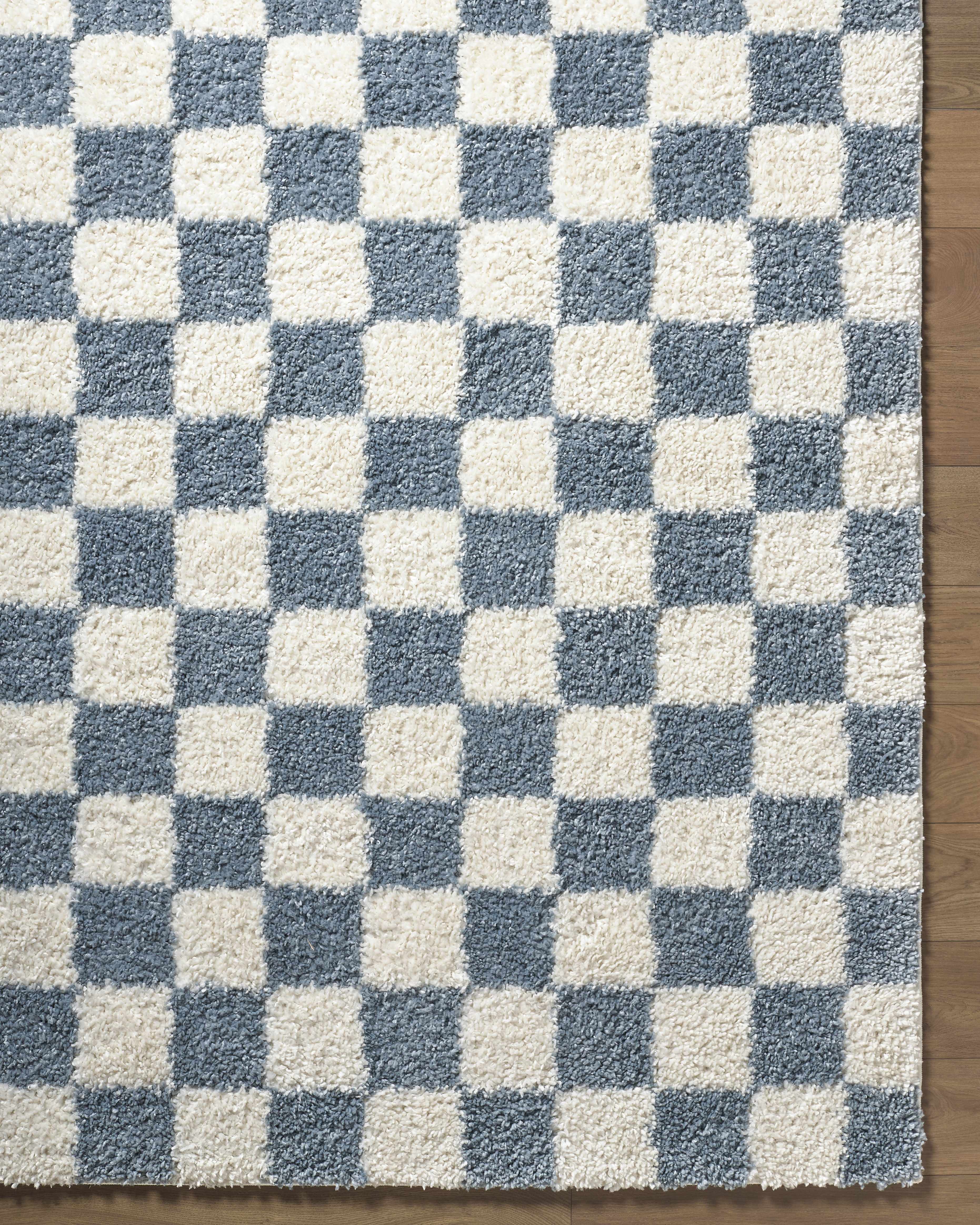 Gridline Gray & Ivory Checkered Area Rug - Image 6