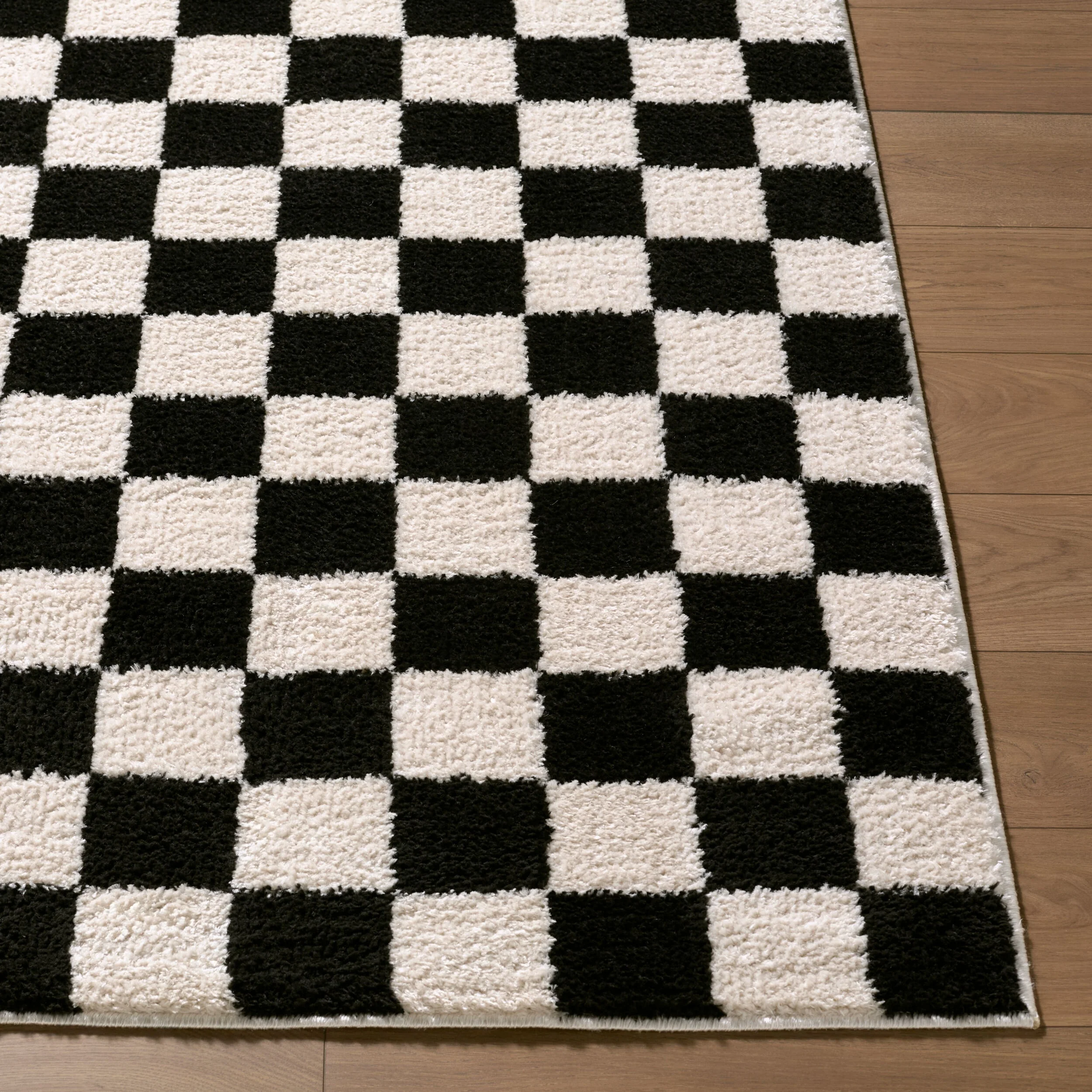 Naye Cream Color Block  Machine Woven Polyester Washable Area Rug - Image 3