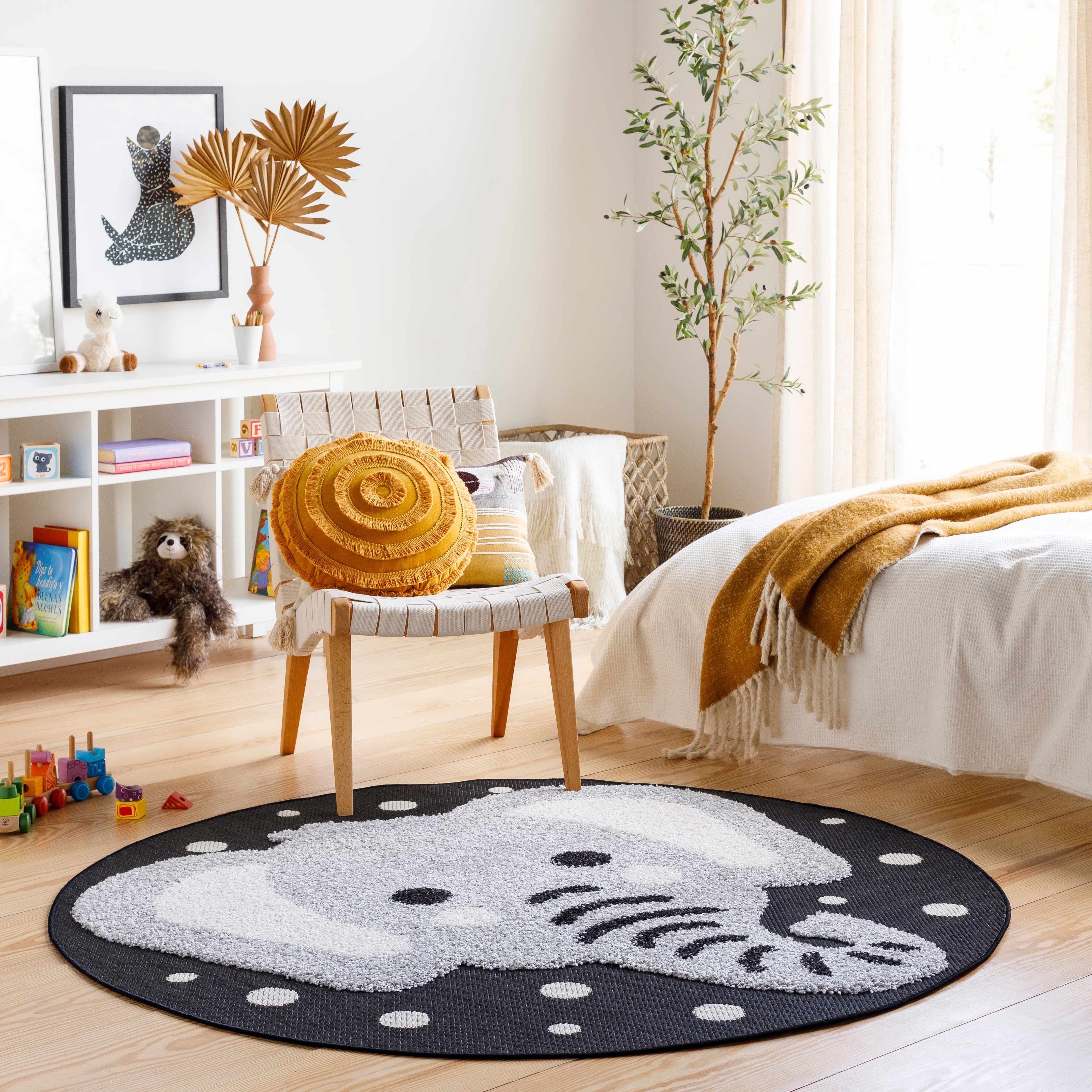 Kids Elephant Animal Print Nursery Area Rug - Clearance - Image 4