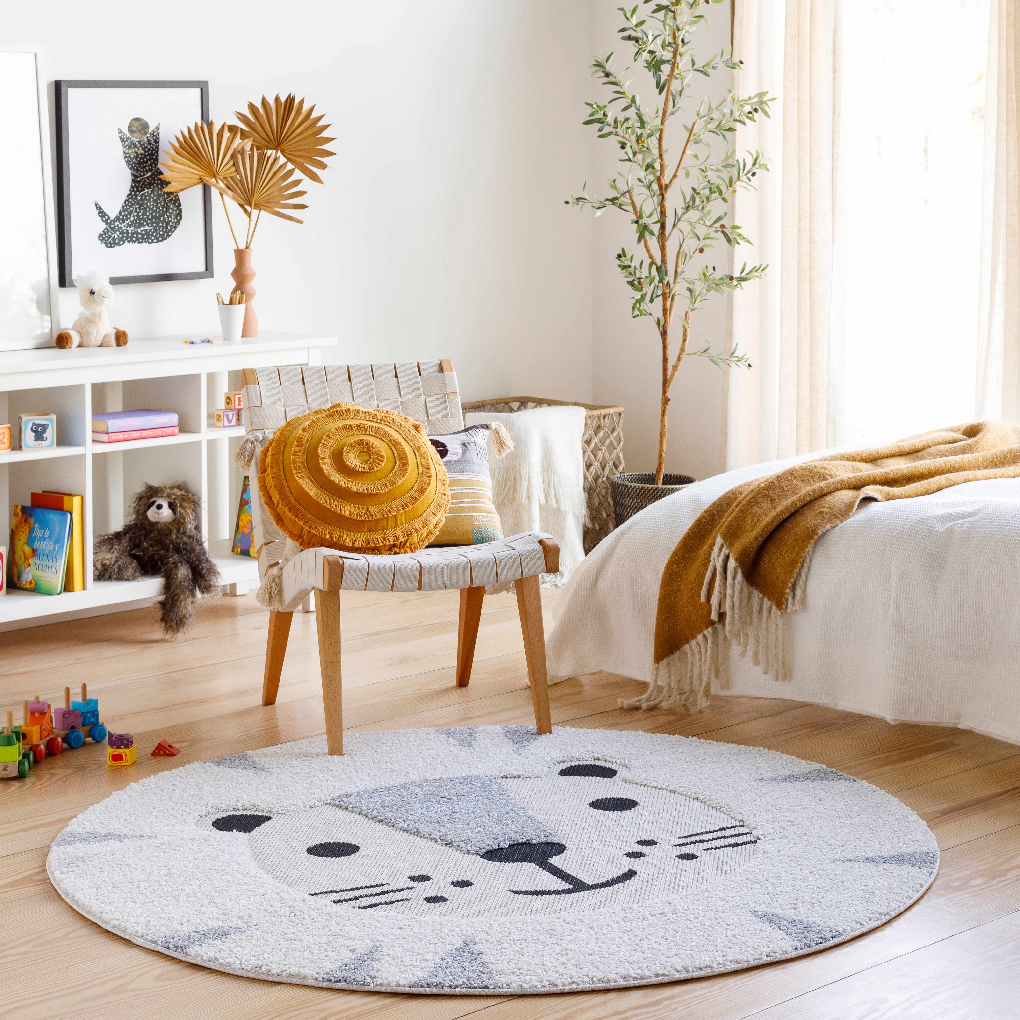 Kids Lion Animal Print Nursery Area Rug - Clearance - Image 4