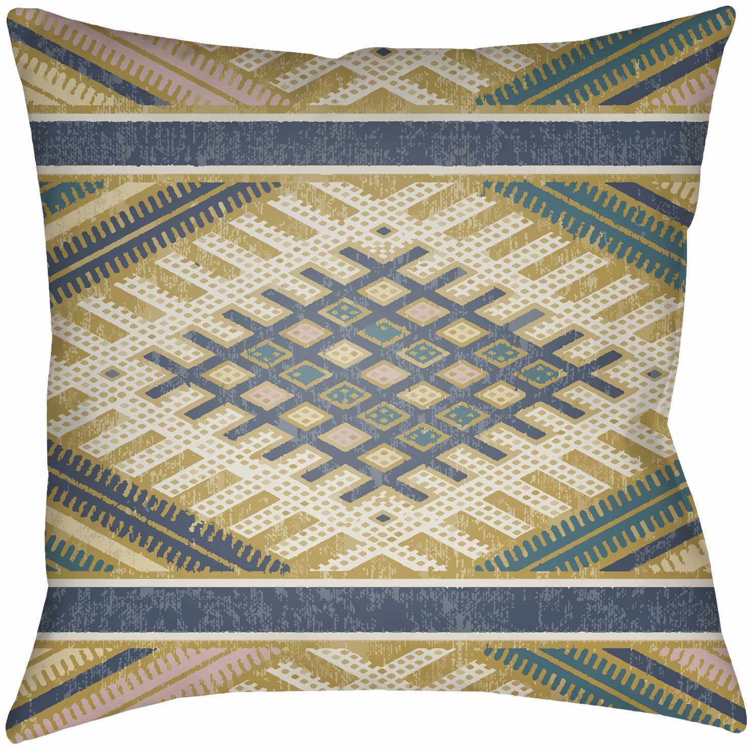 Pandan Geometric Aztec Throw Pillow - Image 3