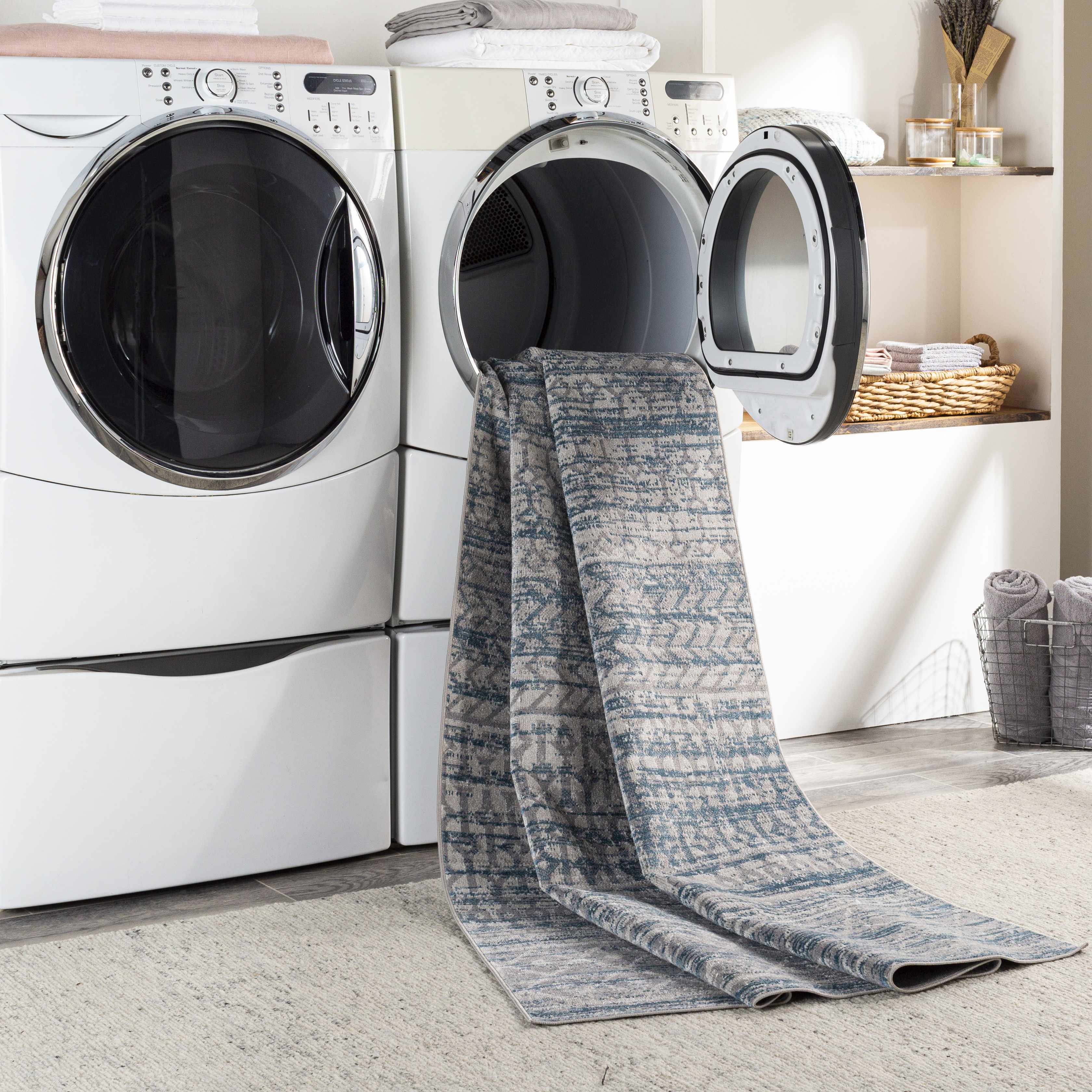 Tambac Blue Washable Area Rug - Clearance - Image 10