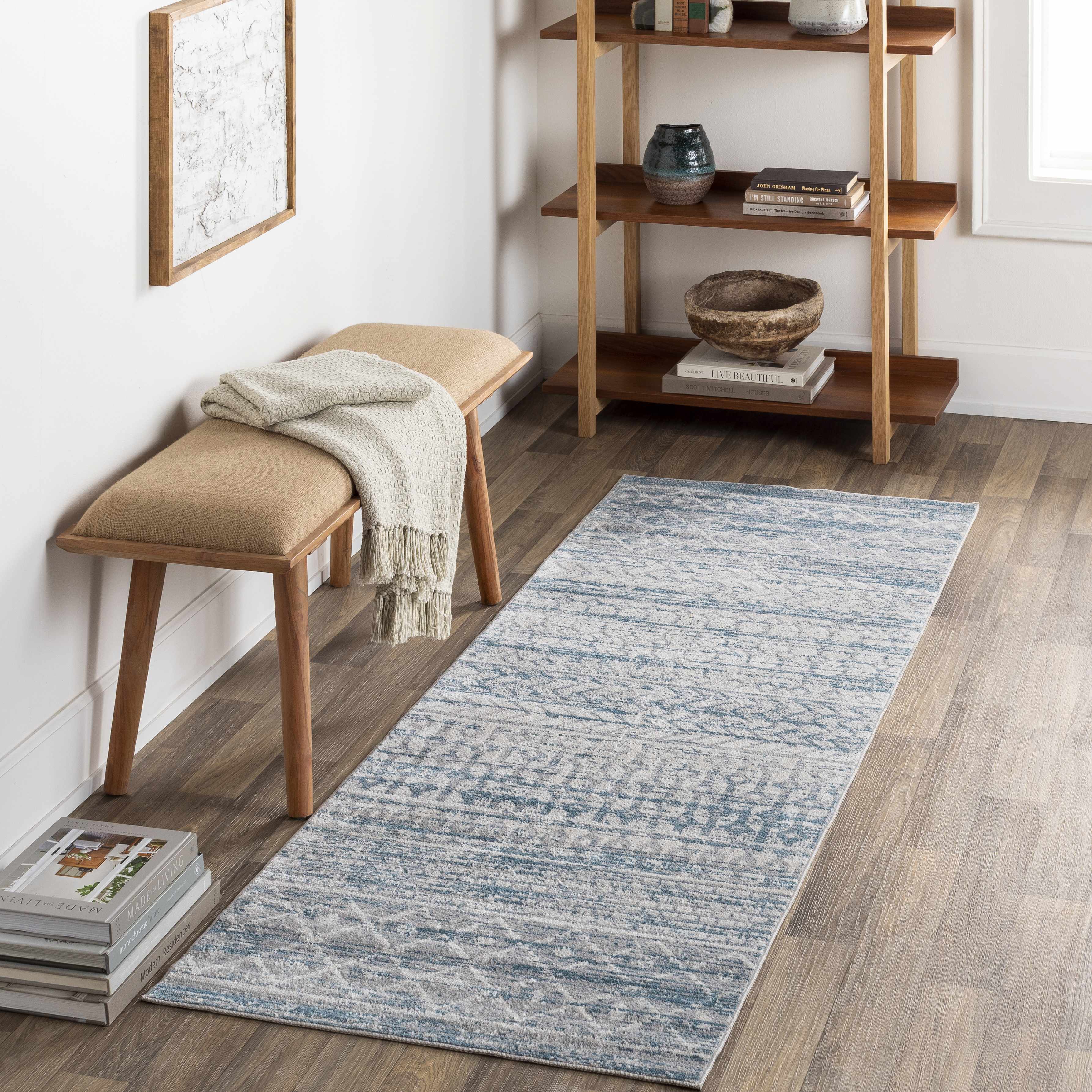 Tambac Blue Washable Area Rug - Clearance - Image 9