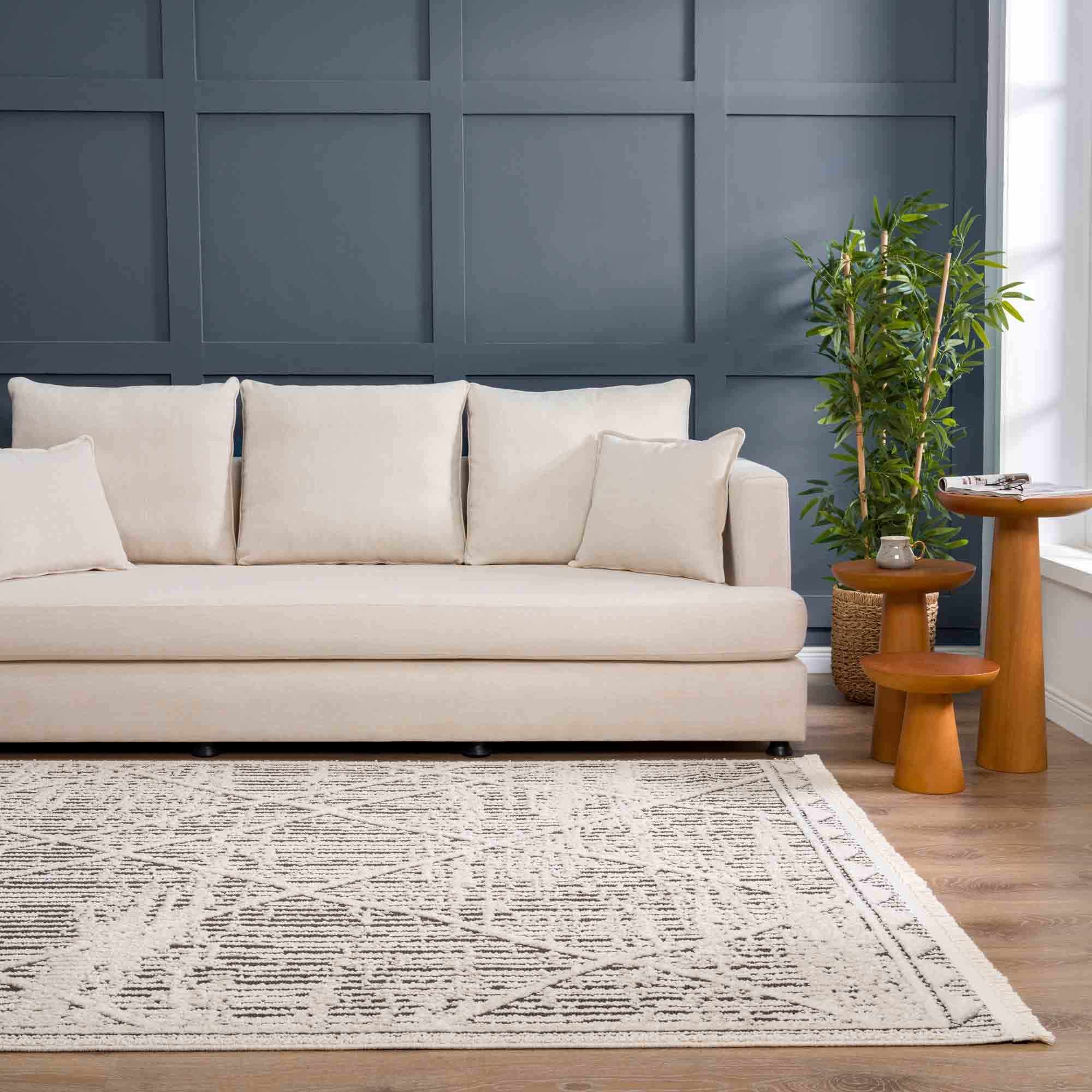 Umay Textured Beige Rug - Clearance - Image 17