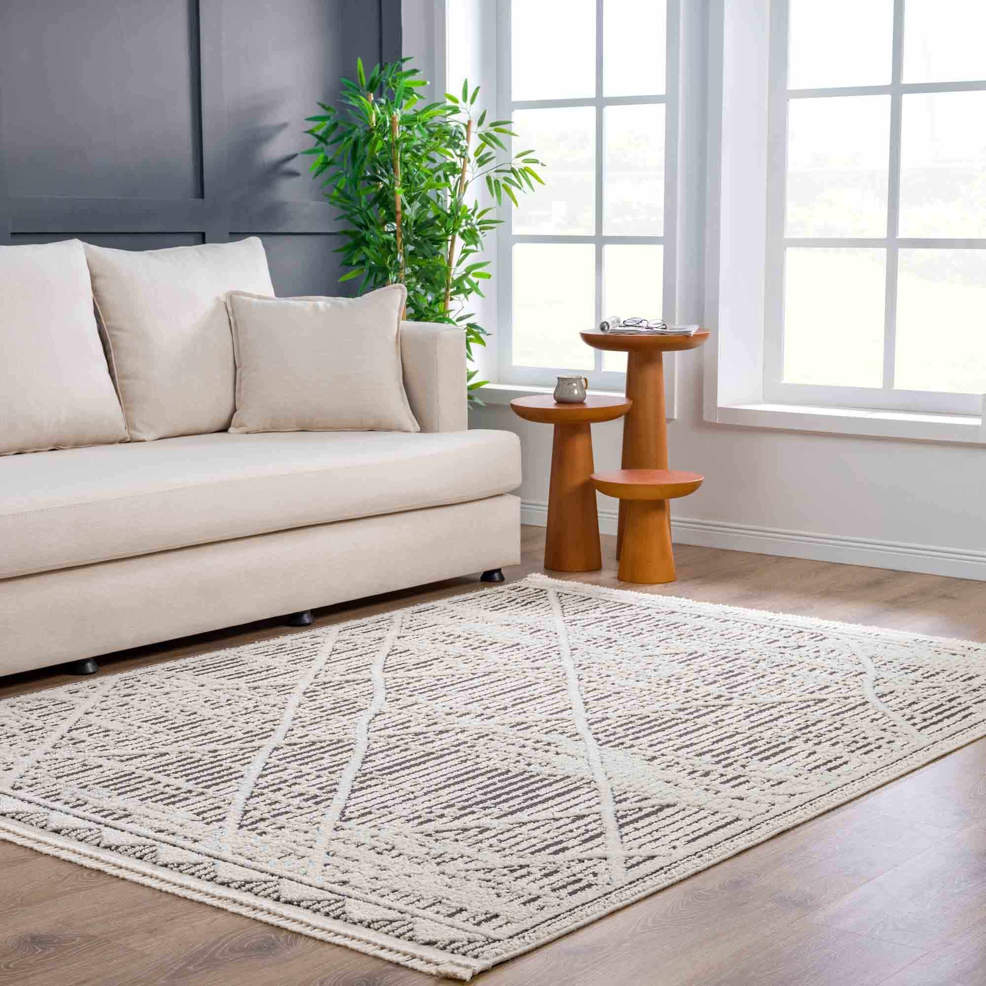 Umay Textured Beige Rug - Clearance - Image 18