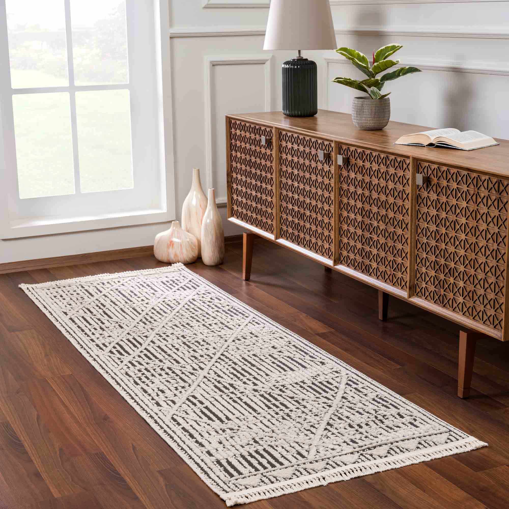 Umay Textured Beige Rug - Clearance - Image 4